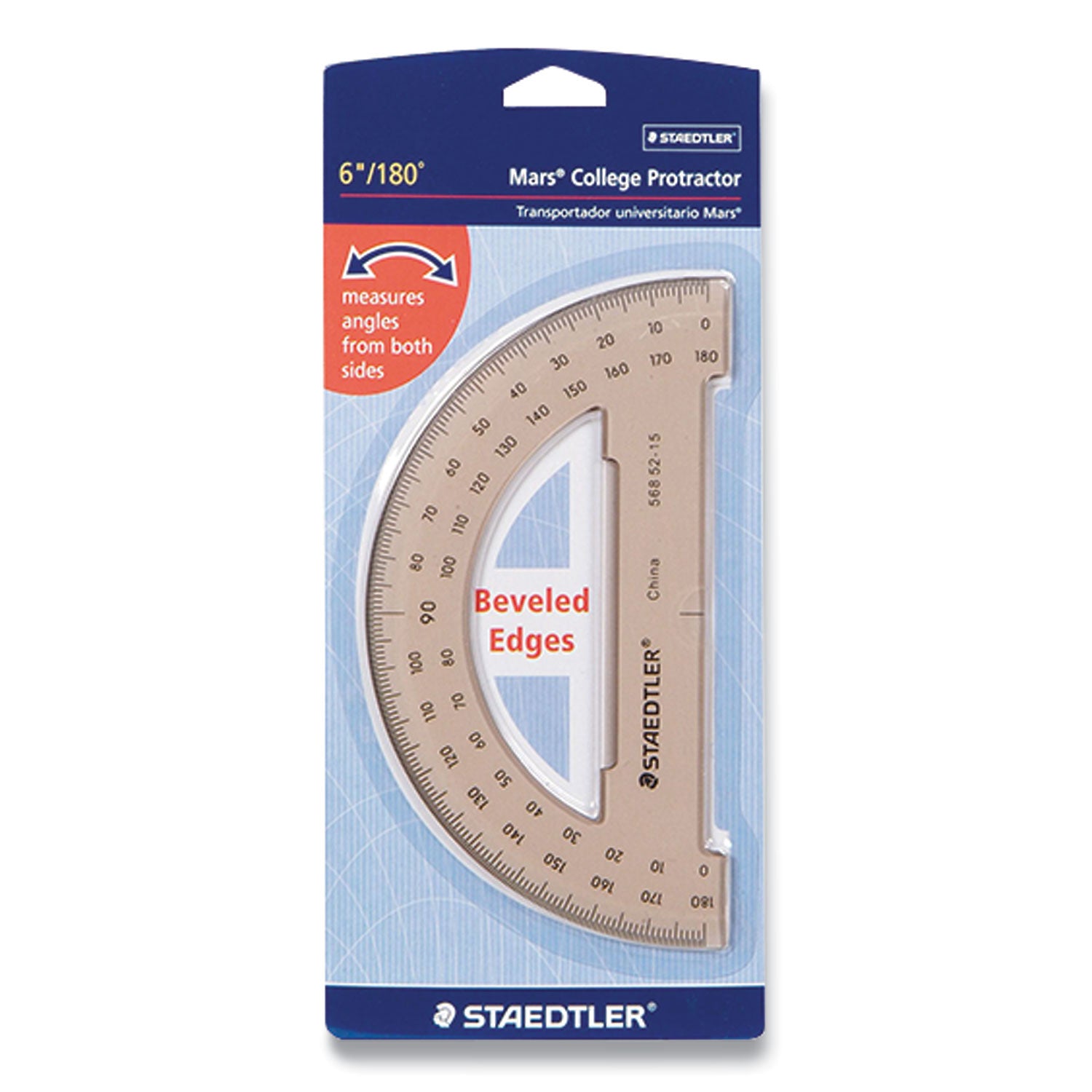 mars-college-protractor-plastic-6-ruler-edge-180-degree-transparent-tinted_std5685215bk - 1