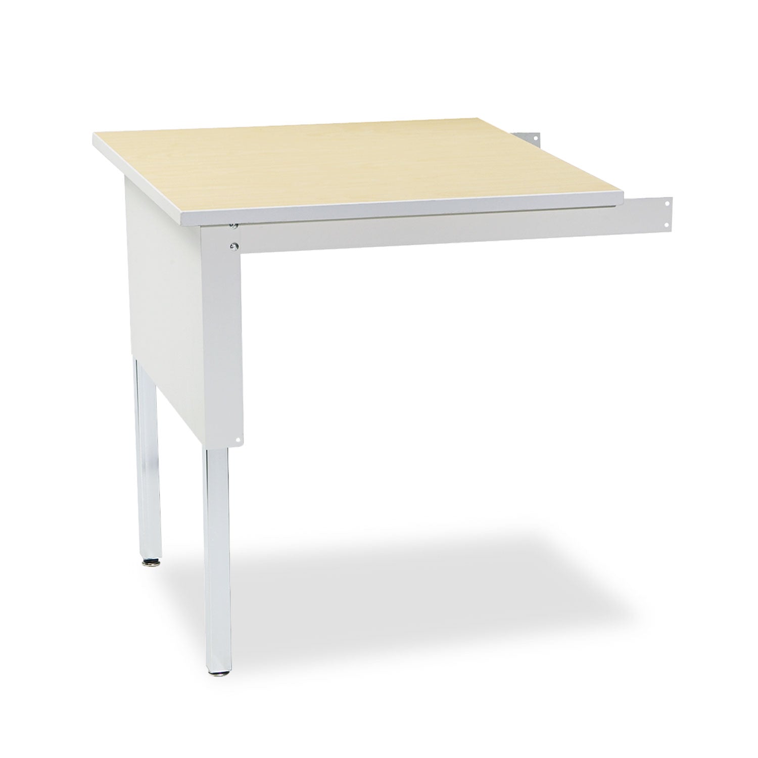 Mailflow-To-Go Mailroom System Table, Square, 30w x 30d x 29 to 36h, Pebble Gray -