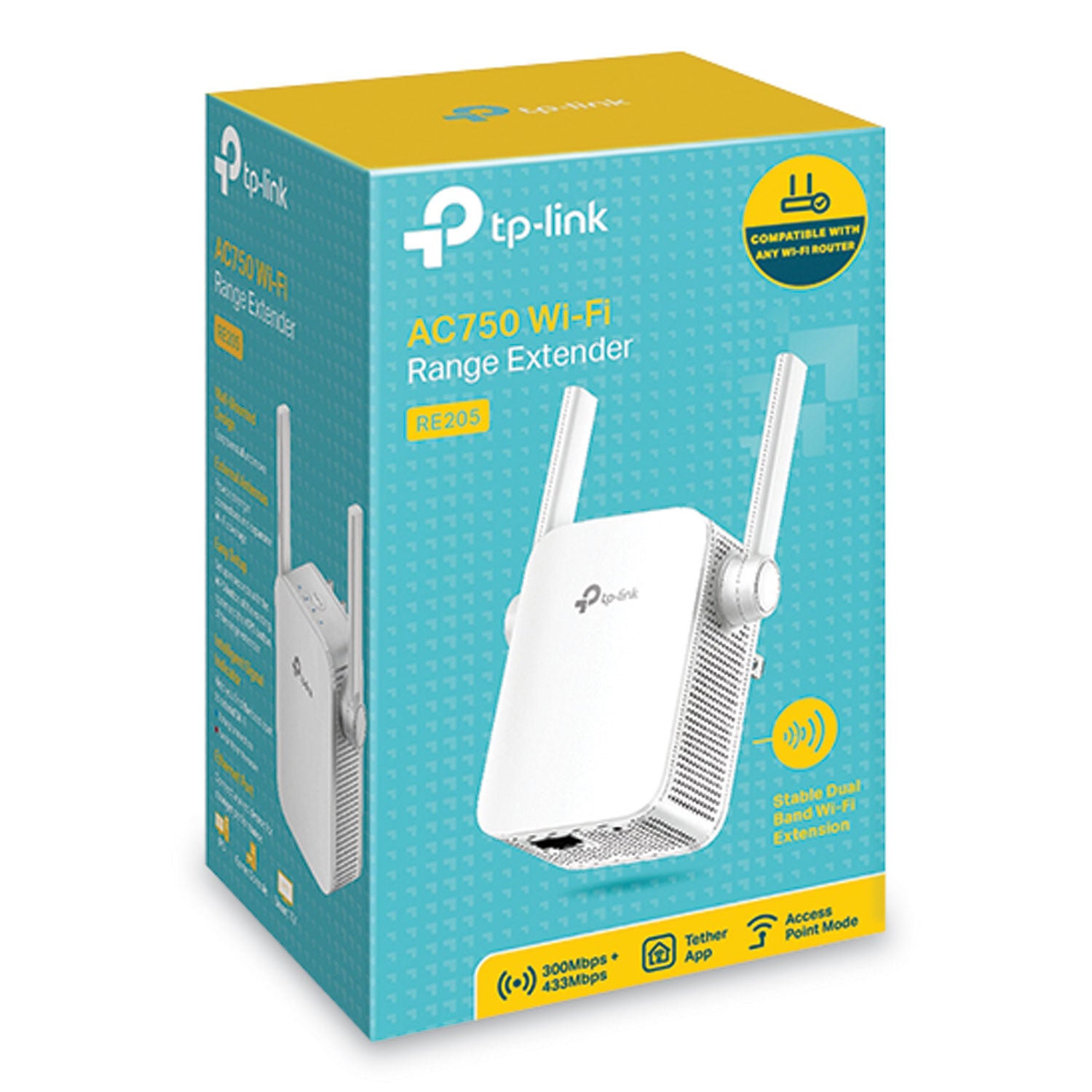 re205-ac750-wi-fi-range-extender-1-port-dual-band-24-ghz-5-ghz_tplre205 - 1