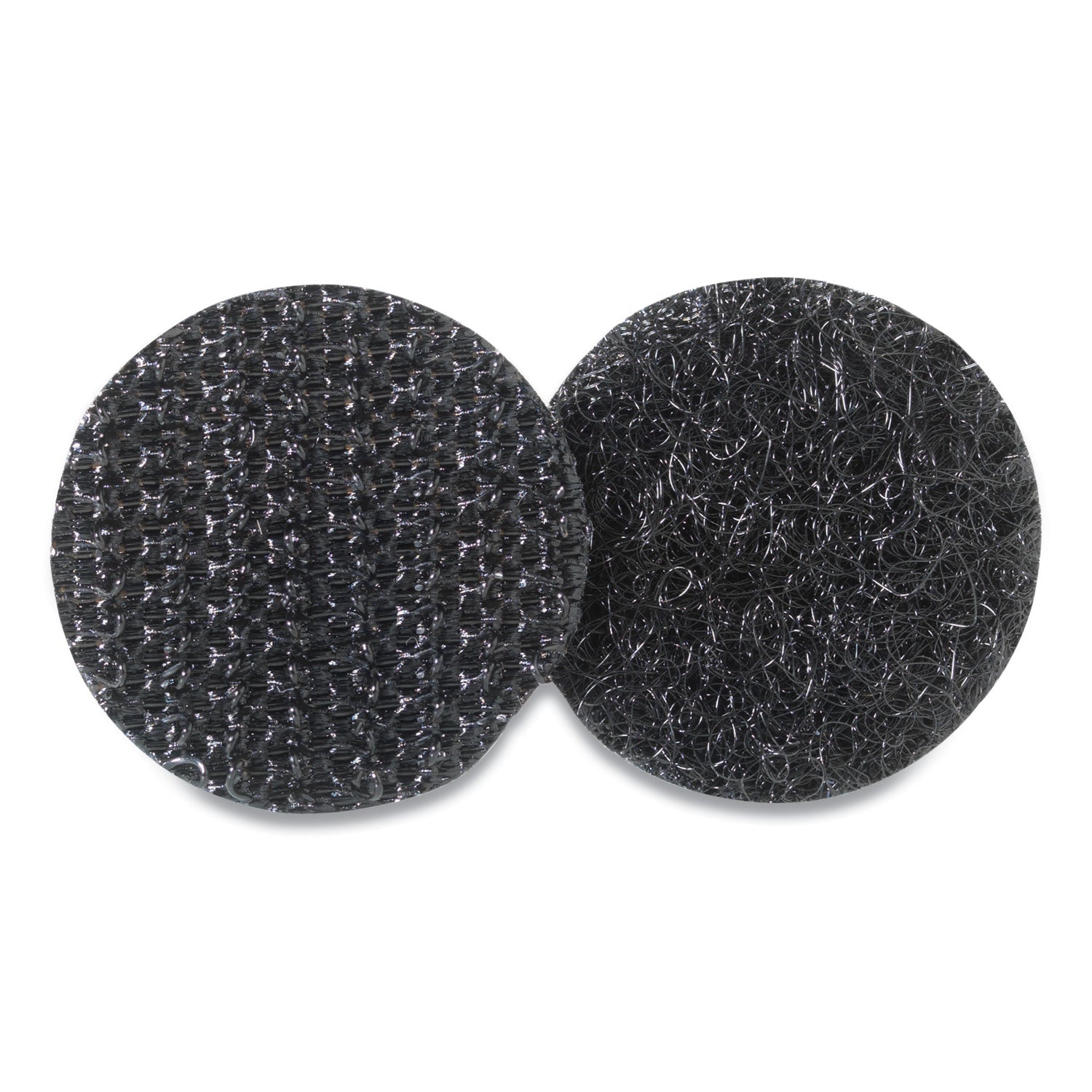 Sticky-Back Fasteners, Removable Adhesive, 0.63" dia, Black, 15/Pack -