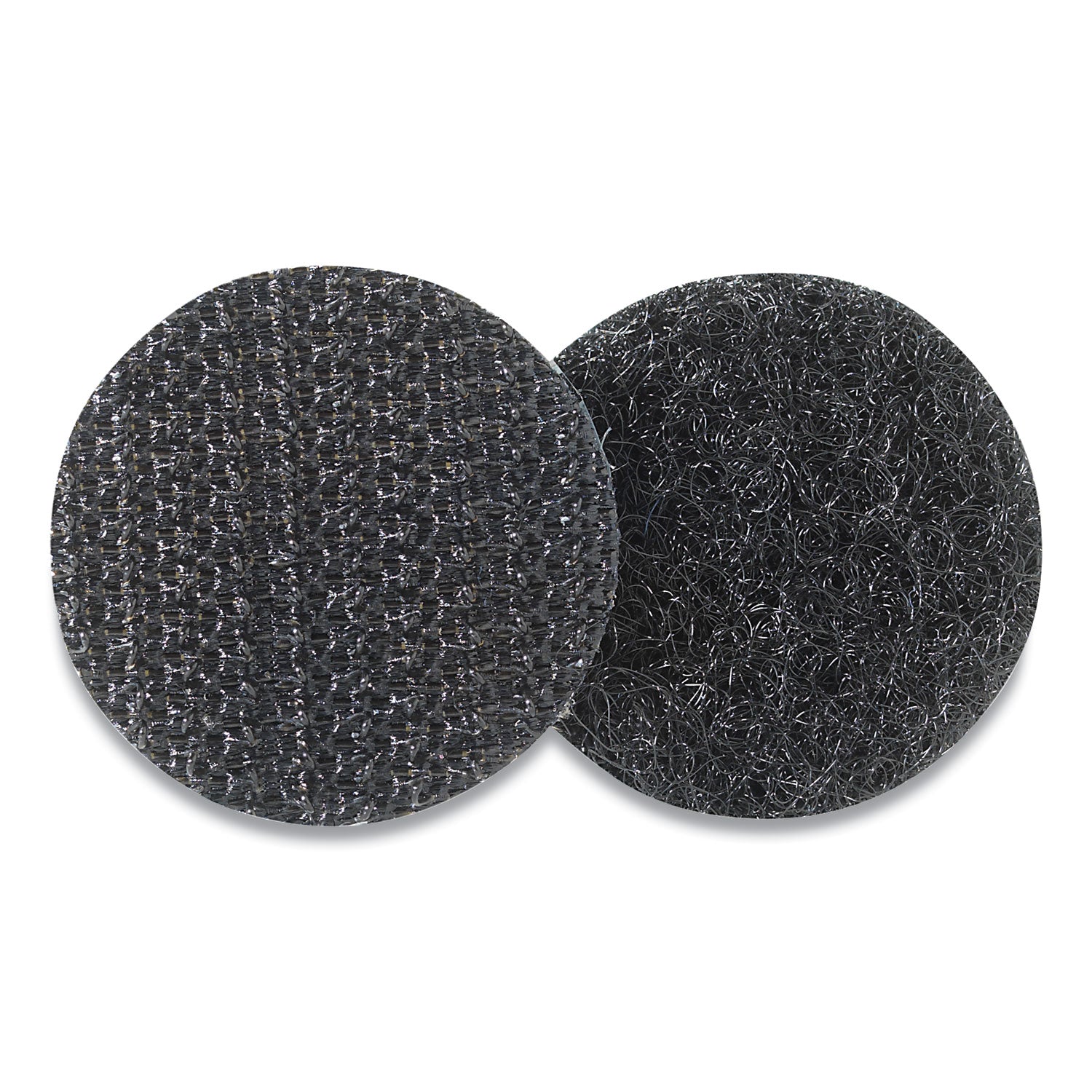 Sticky-Back Fasteners, Removable Adhesive, 0.63" dia, Black, 75/Pack -