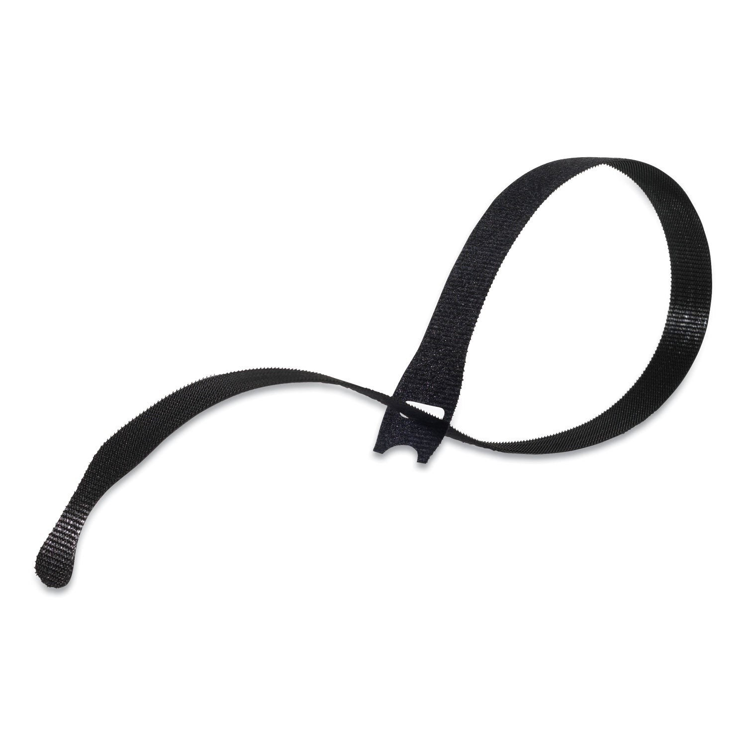 ONE-WRAP Pre-Cut Thin Ties, 0.5" x 15", Black/Gray, 30/Pack -