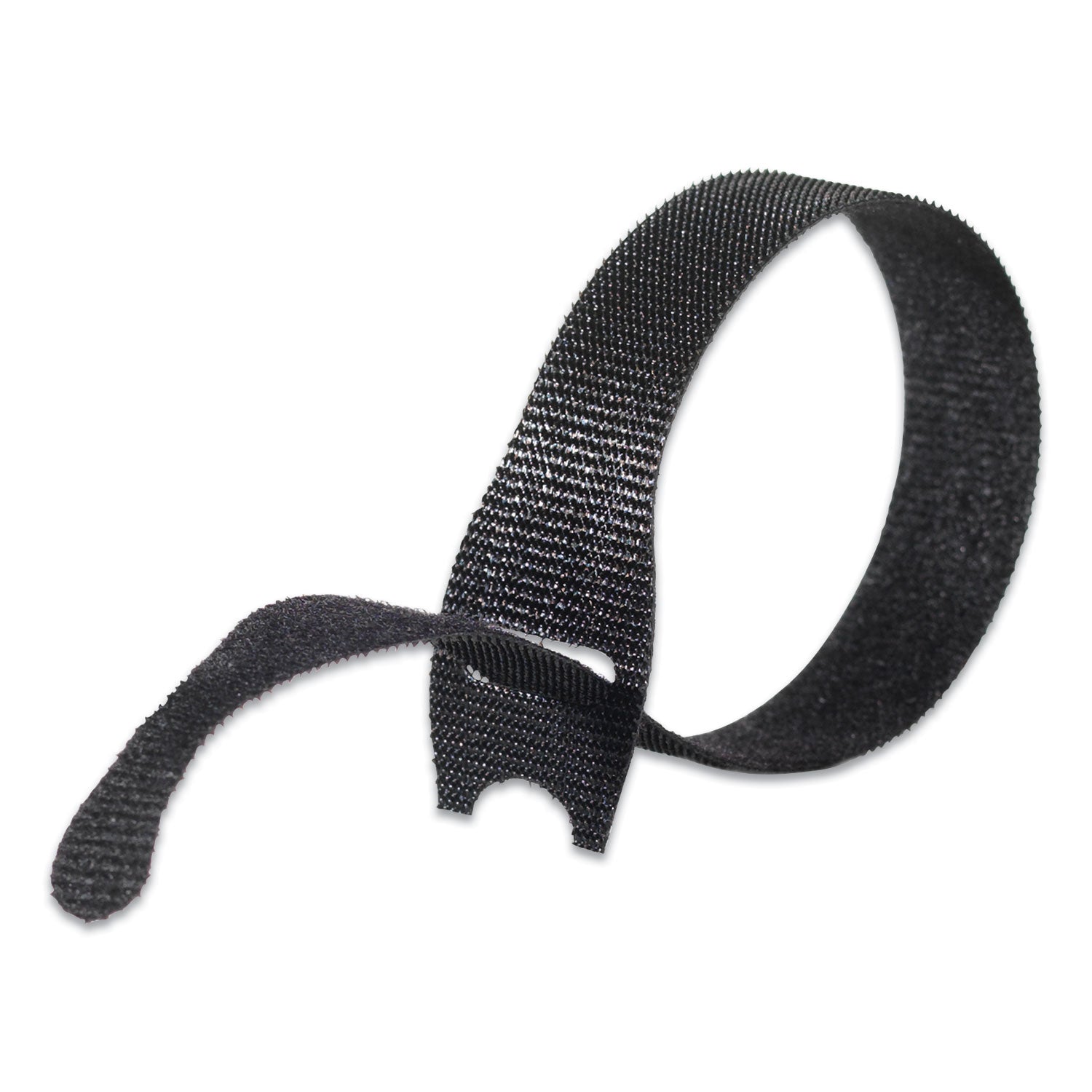 ONE-WRAP Pre-Cut Thin Ties, 0.5" x 8", Black/Gray, 50/Pack -