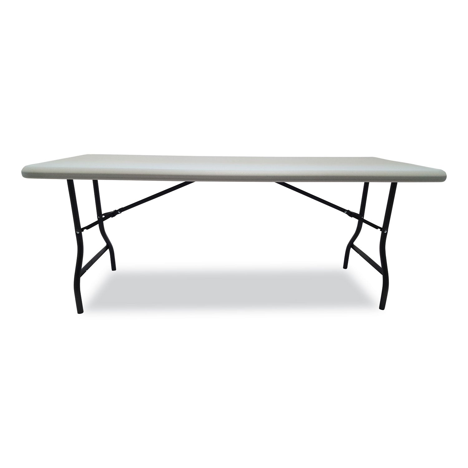IndestrucTable Industrial Folding Table, Rectangular, 72" x 30" x 29", Platinum -