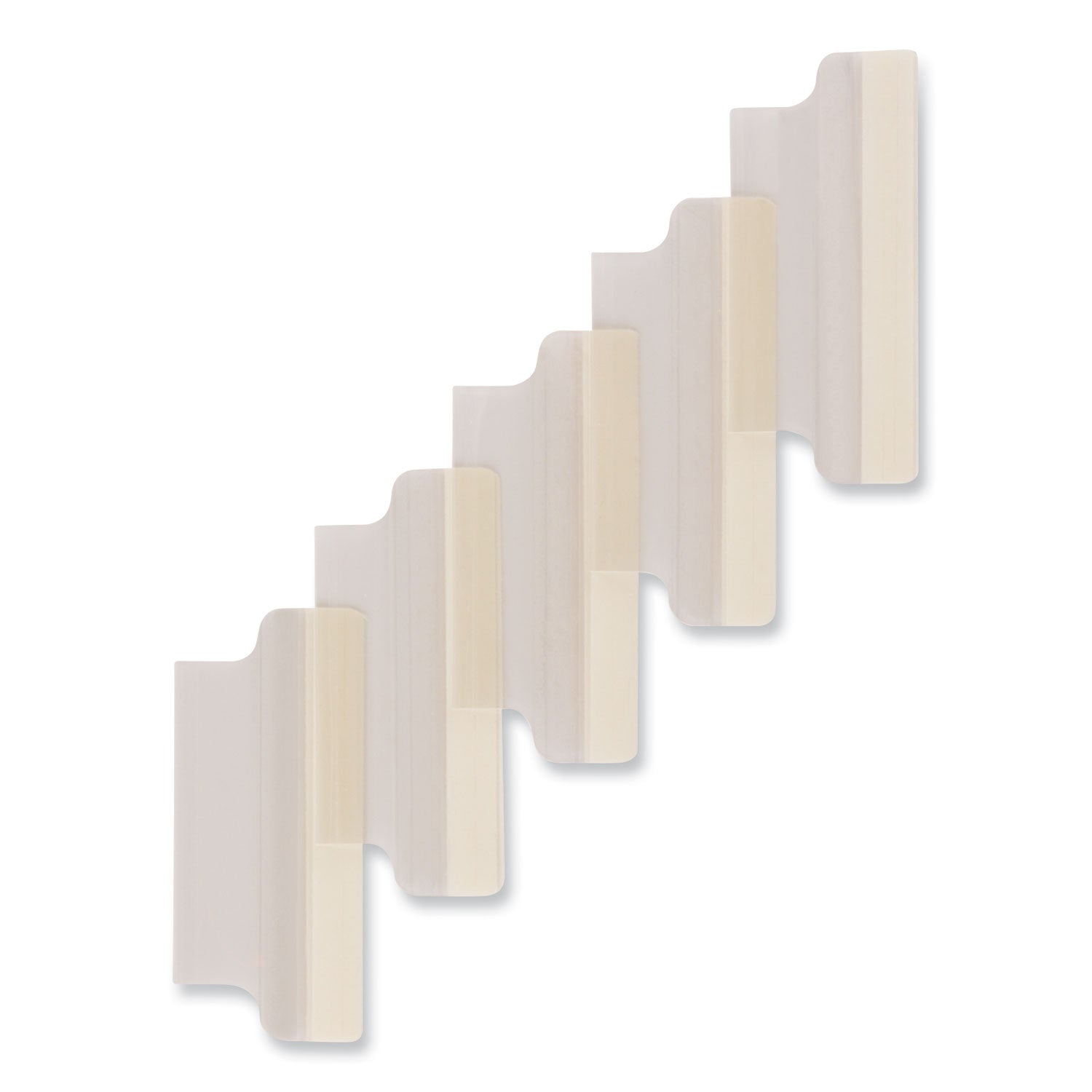 Insertable Index Tabs with Printable Inserts, 1/5-Cut, Clear, 1.5" Wide, 25/Pack -