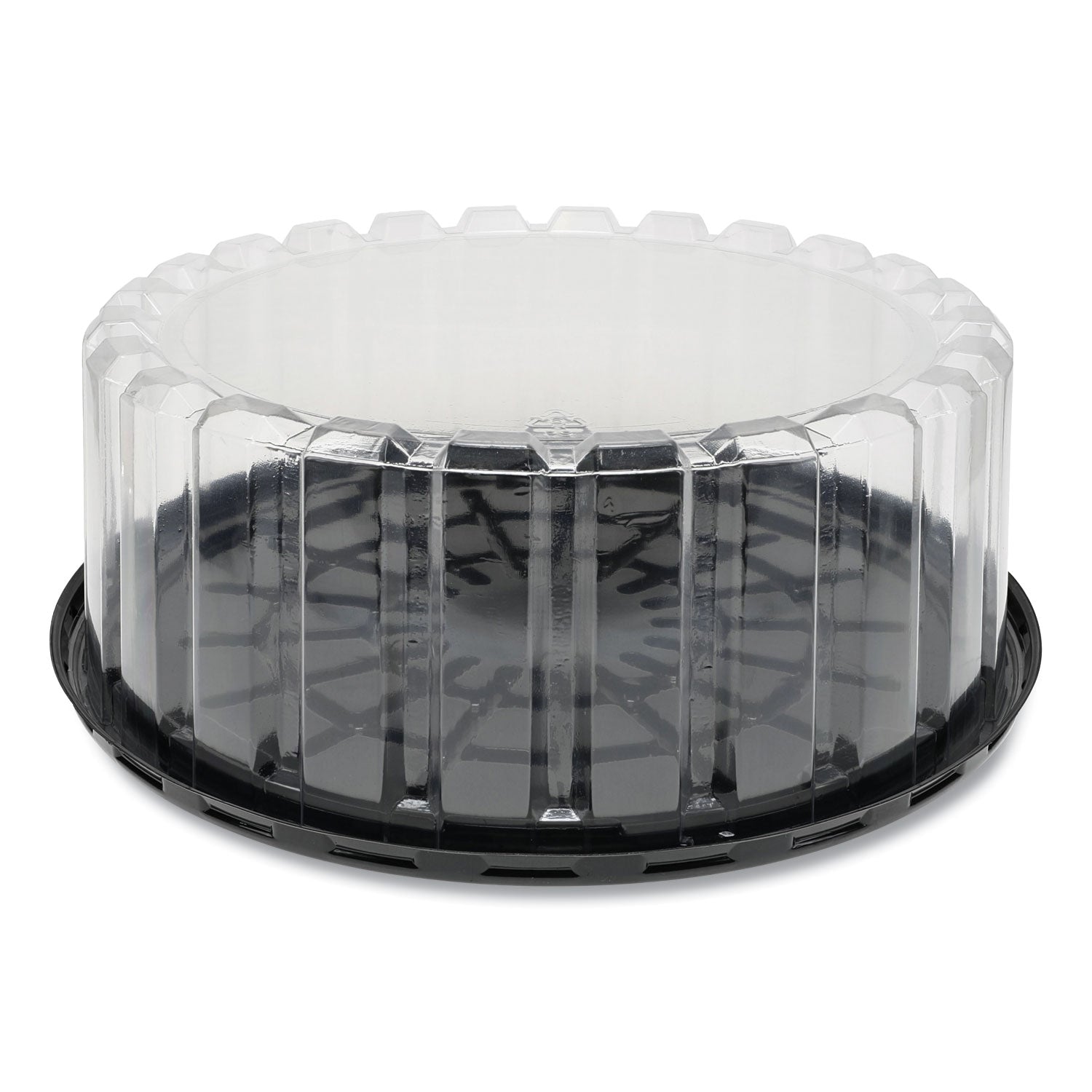 plastic-cake-container-shallow-9-cake-container-9-diameter-x-338h-clear-black-90-carton_pctyeh89902 - 1