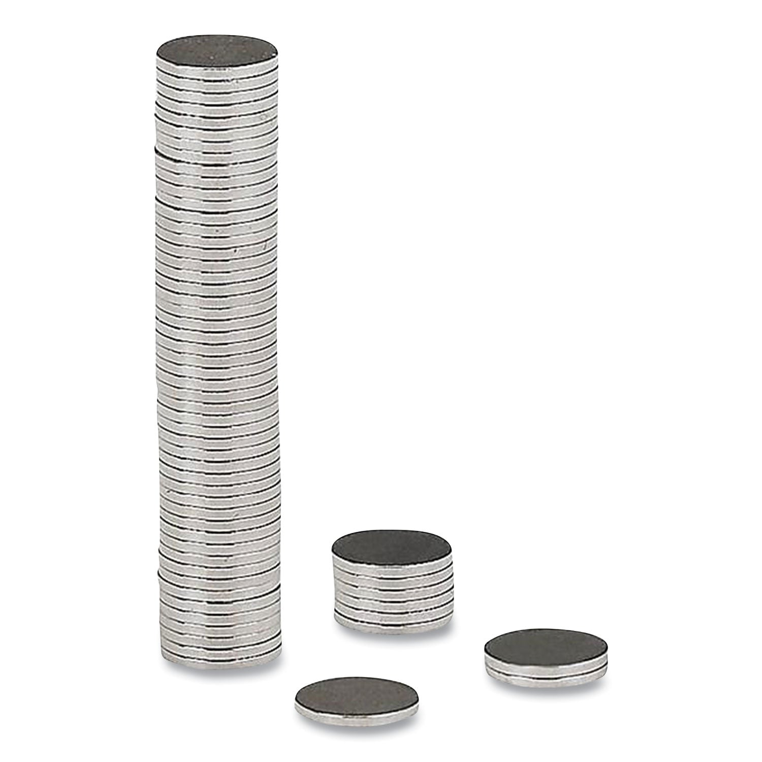 Matrix Magnets, Circles, Silver, 0.38" Diameter, 50/Pack -