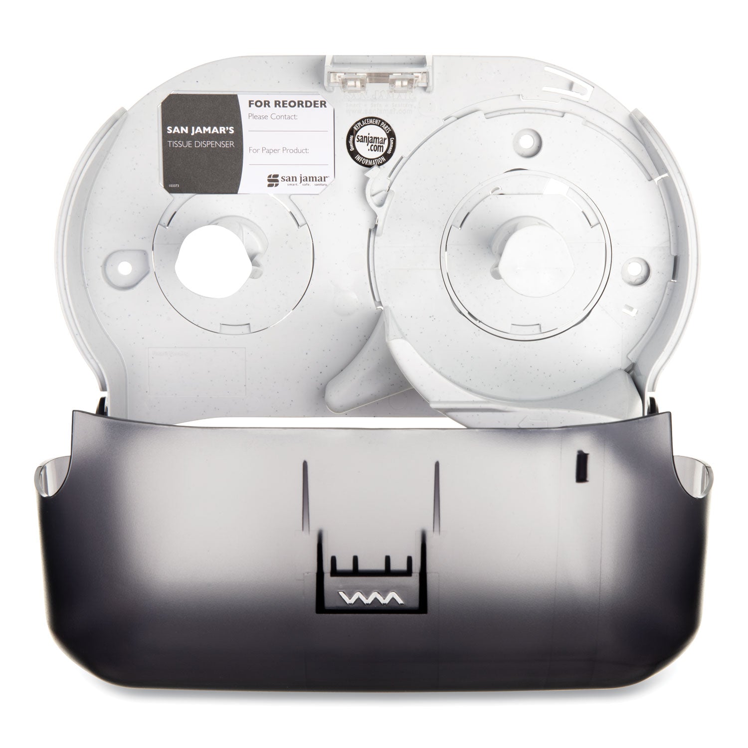 VersaTwin Tissue Dispenser, Classic, 8 x 5.75 x 12.75, Transparent Black Pearl -