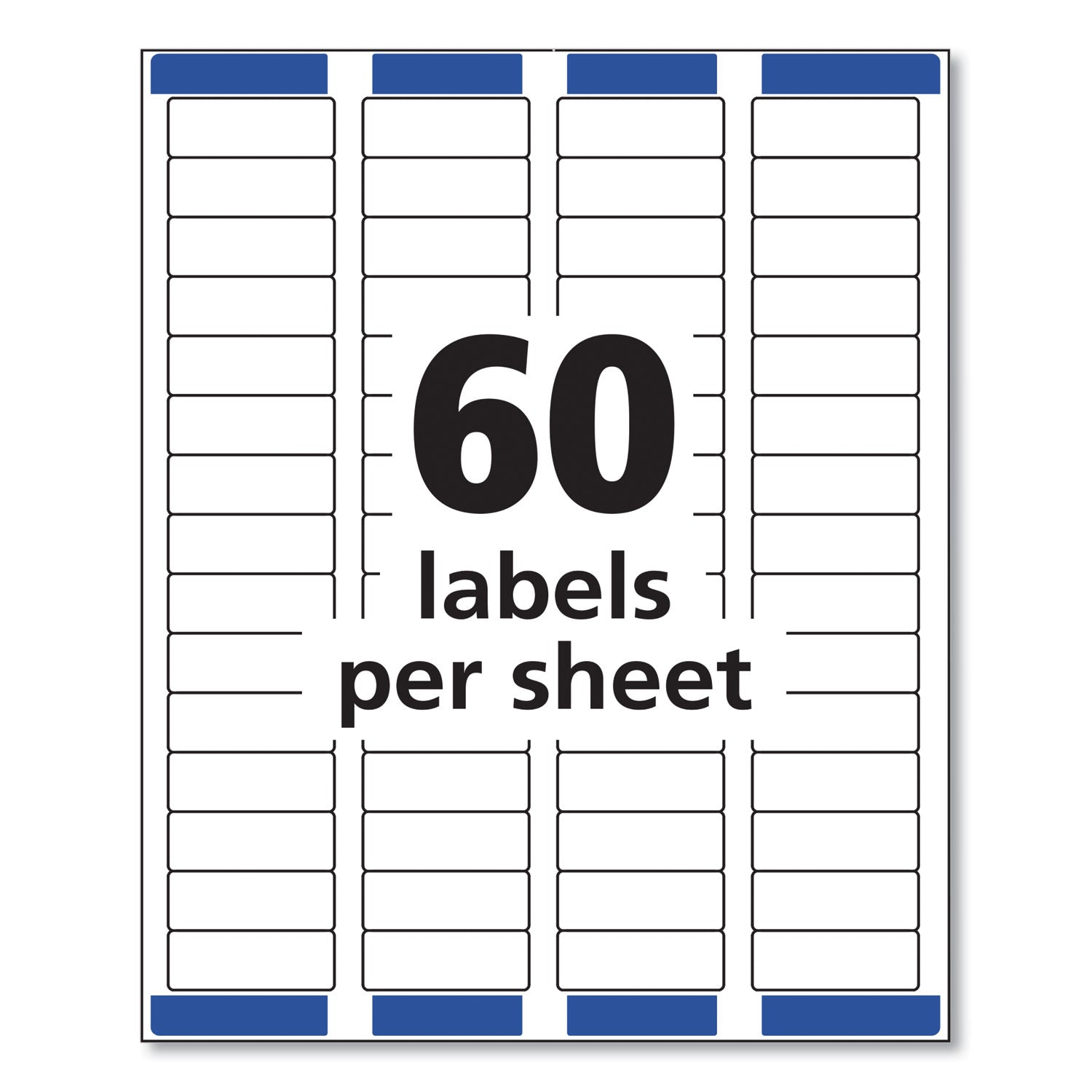 Easy Peel White Address Labels w/ Sure Feed Technology, Laser Printers, 0.66 x 1.75, White, 60/Sheet, 100 Sheets/Pack -