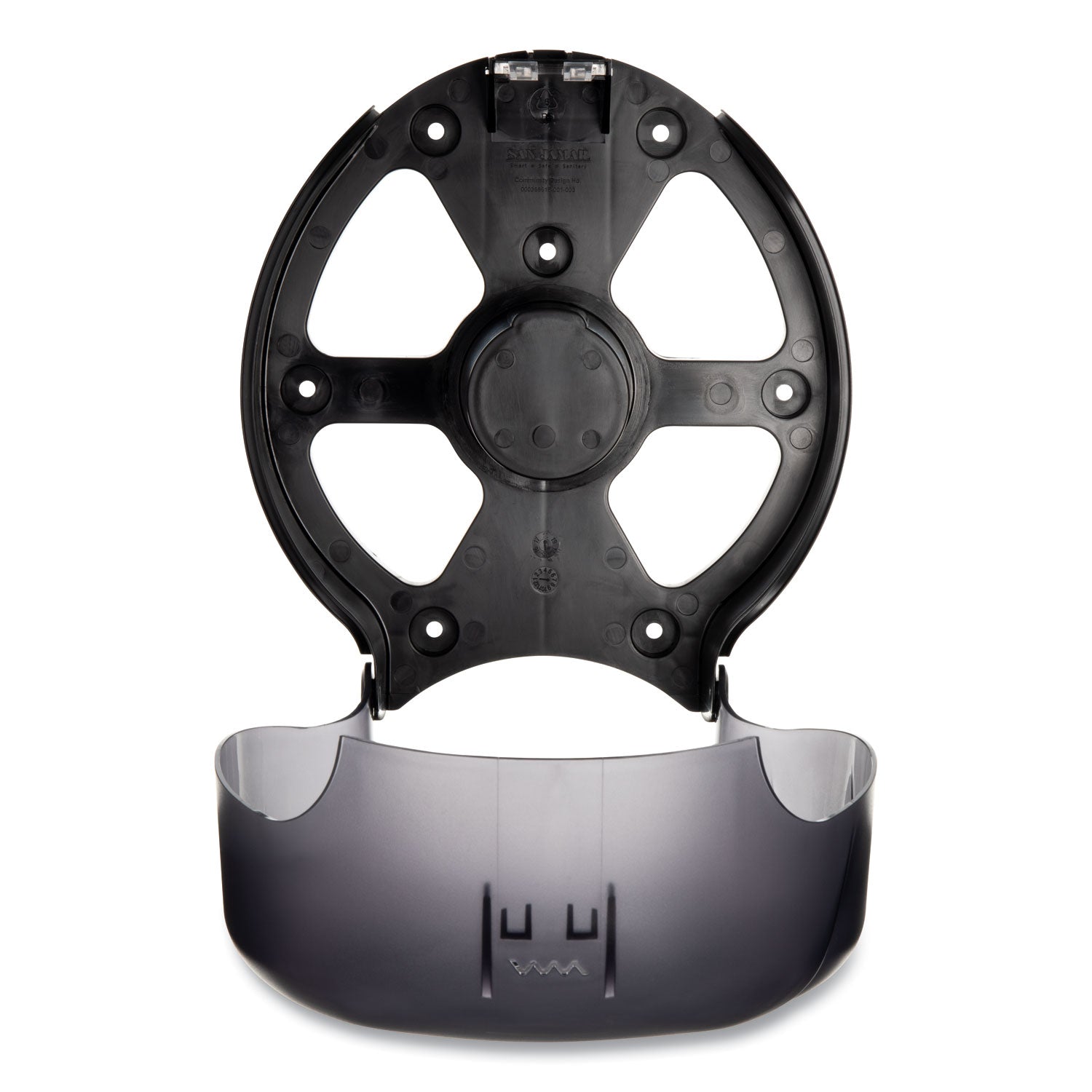 Single 9" Jumbo Tissue Dispenser, Oceans, 10.25 x 5.63 x 12, Transparent Black Pearl -