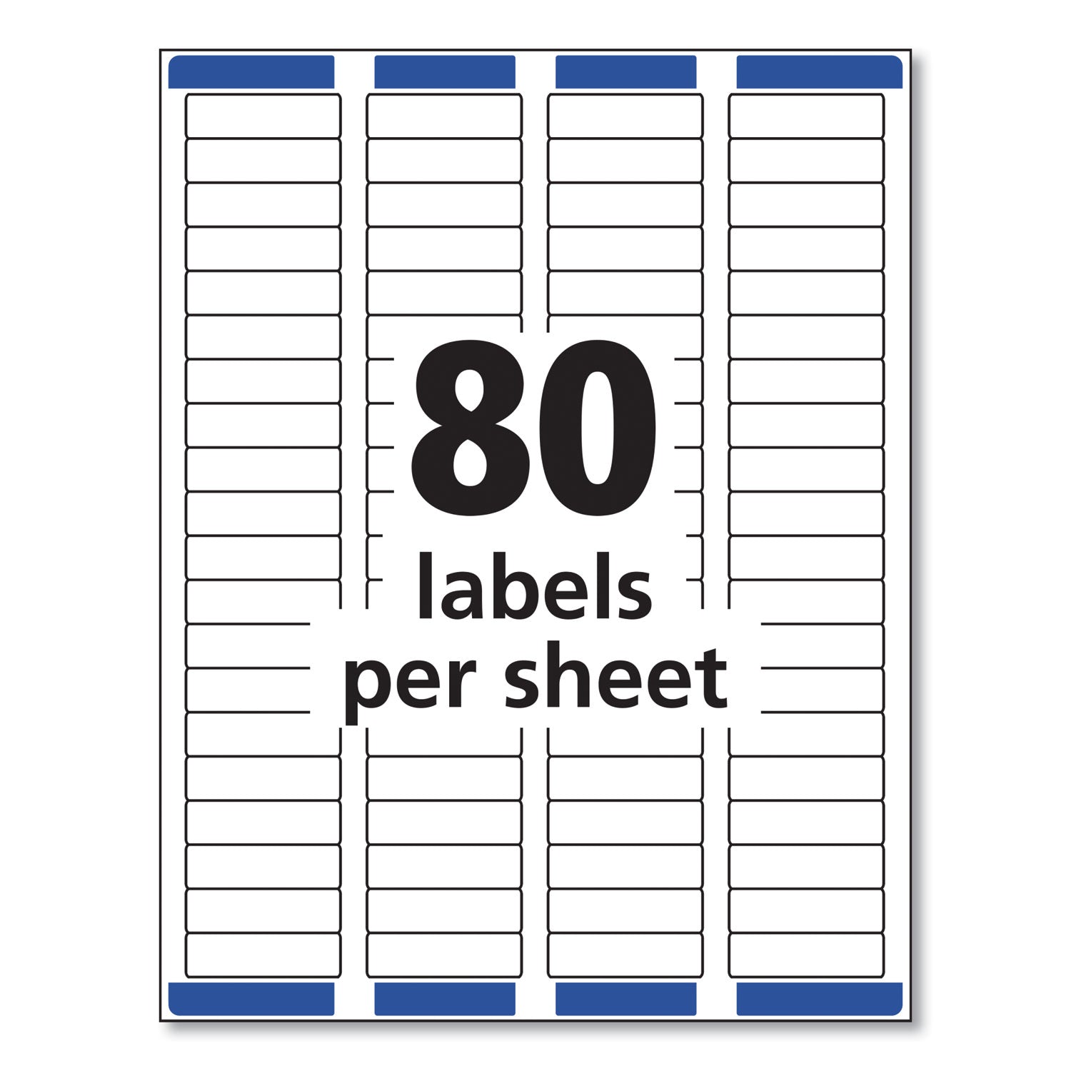 Easy Peel White Address Labels w/ Sure Feed Technology, Laser Printers, 0.5 x 1.75, White, 80/Sheet, 25 Sheets/Pack -