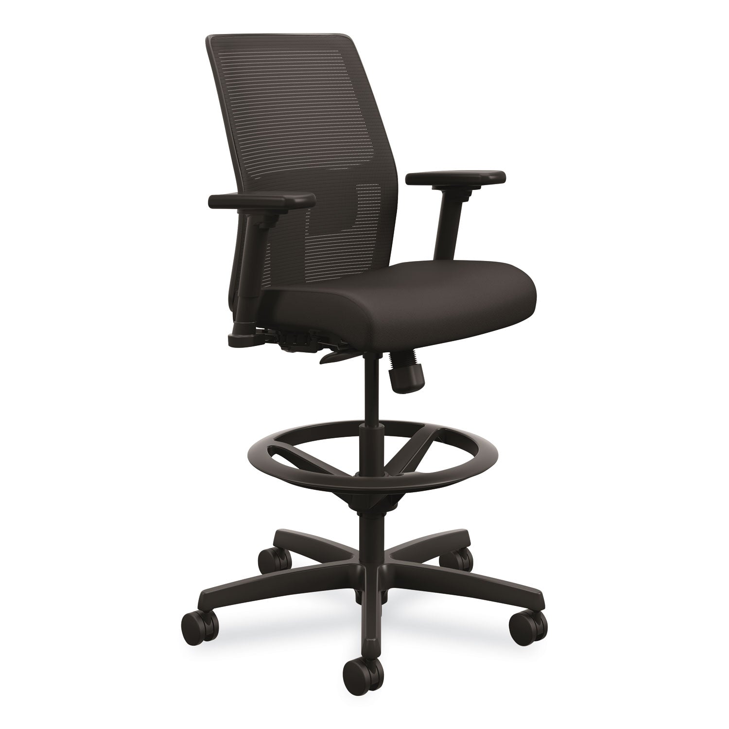 ignition-20-ilira-stretch-mesh-back-task-stool-supports-up-to-300-lb-23-to-32-seat-height-black_honi2s1amblc10t - 1