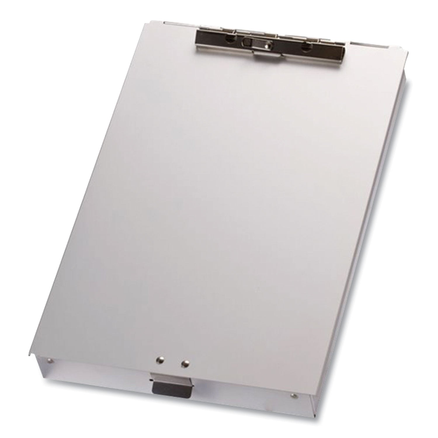 Aluminum Storage Clipboard, Holds 8.5 x 12 Sheets, Silver -