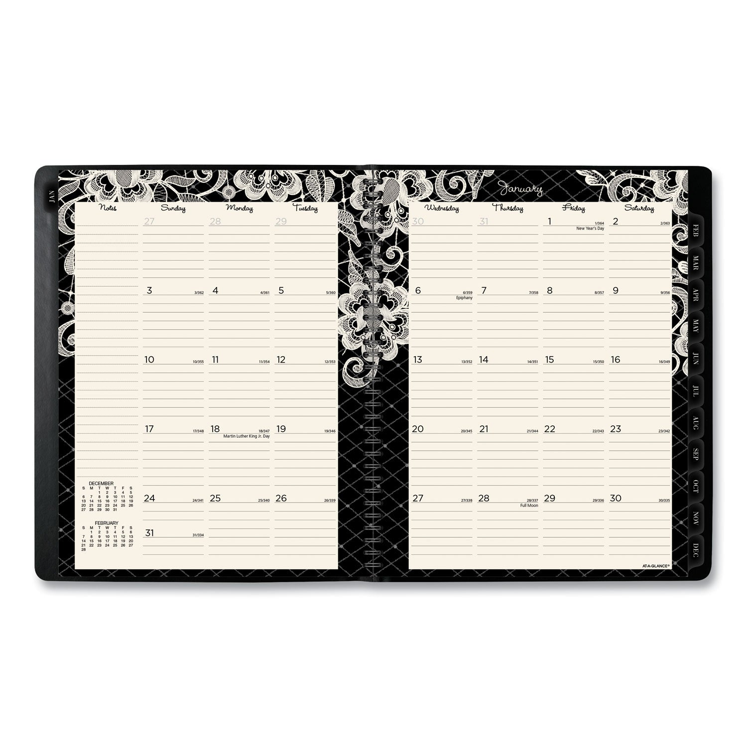 lacey-weekly-block-format-professional-appointment-book-lacey-artwork-11-x-85-black-white-13-month-jan-jan-2024-2025_aag541905 - 3