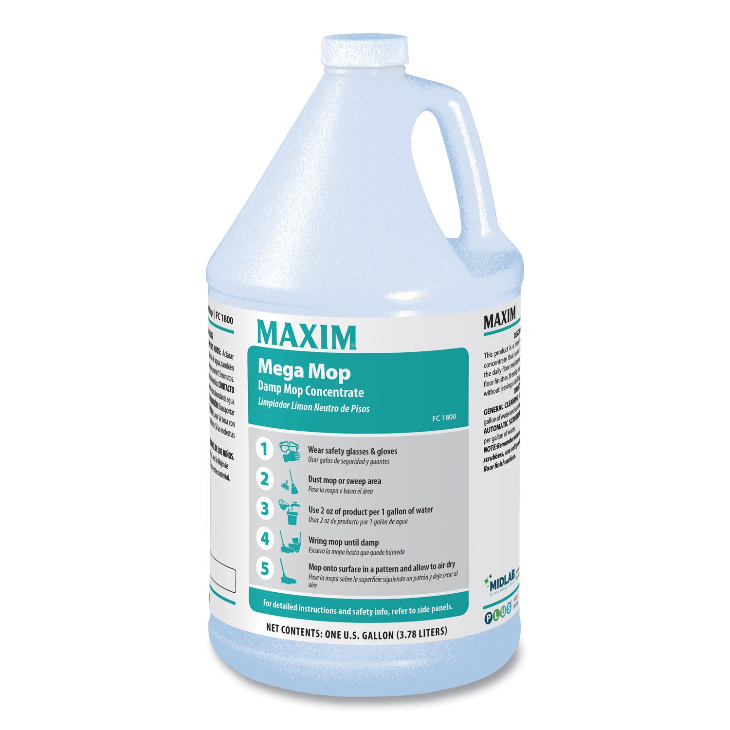 mega-mop-damp-mop-concentrate-lemon-scent-1-gal-bottle-4-carton_mlb18000041 - 1