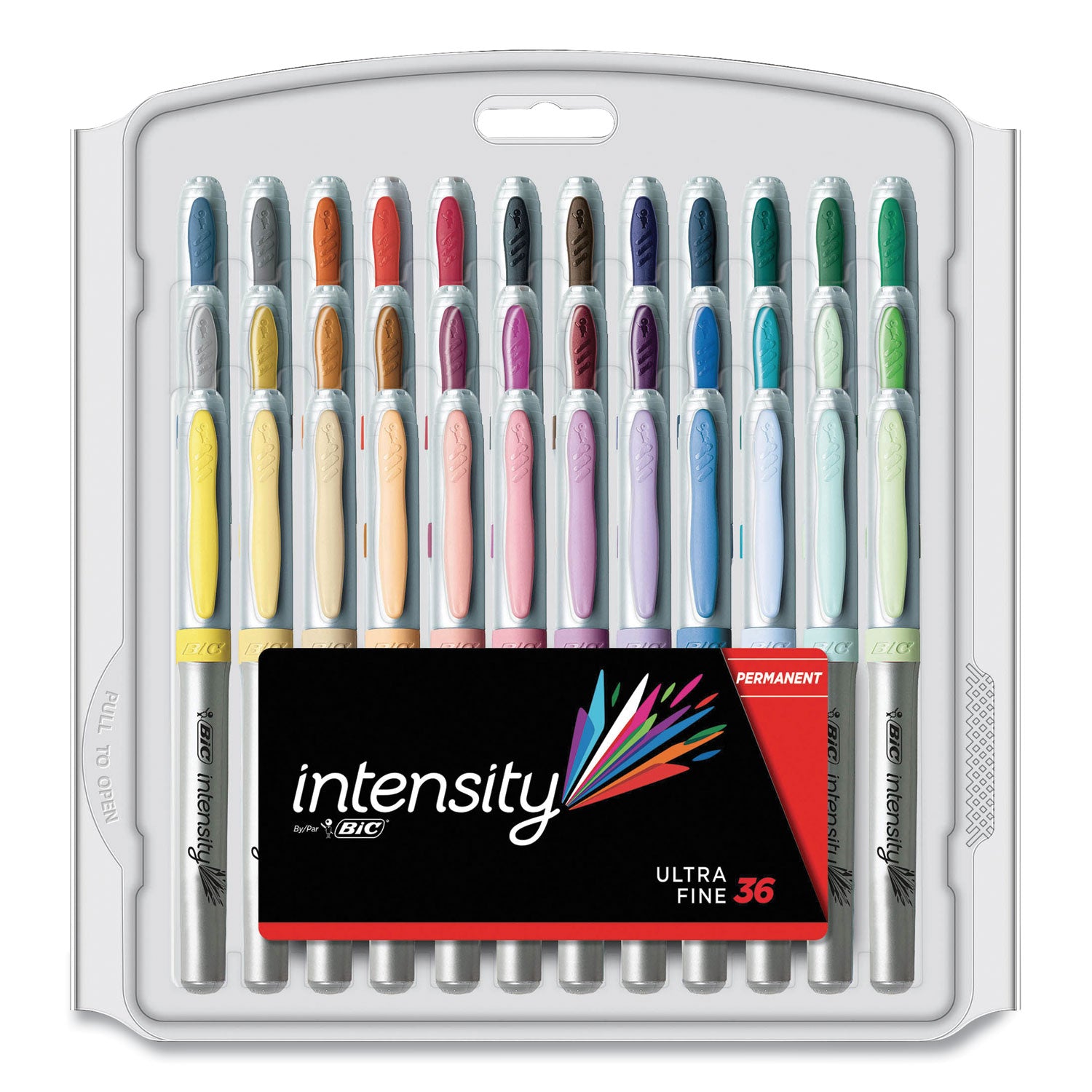 intensity-ultra-fine-tip-permanent-marker-ultra-fine-needle-tip-assorted-vivid-fashion-colors-36-pack_bicgpmup361ast - 2