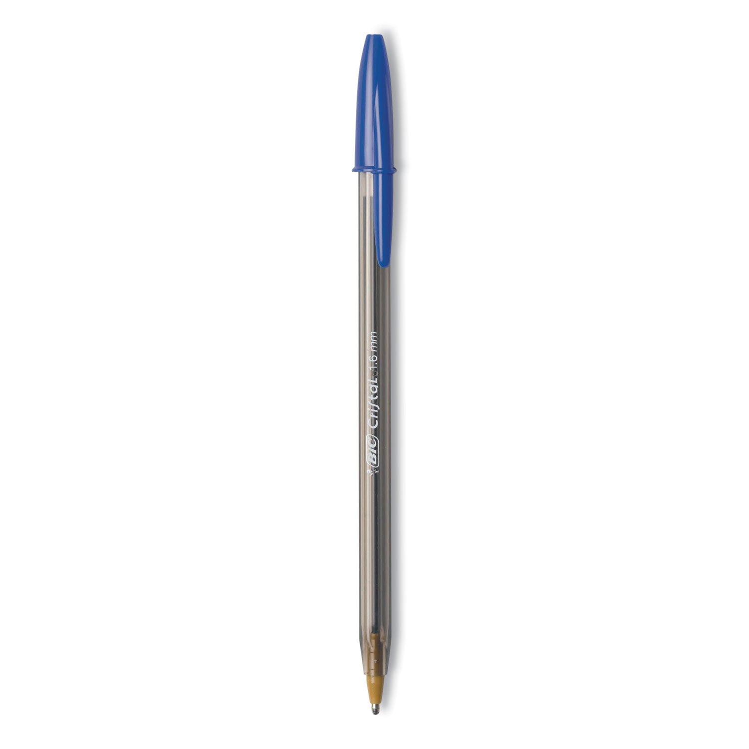 cristal-xtra-bold-ballpoint-pen-stick-bold-16-mm-blue-ink-clear-barrel-24-pack_bicmsbp241blu - 1