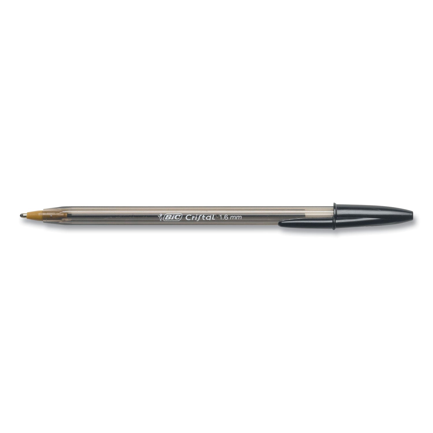 cristal-xtra-bold-ballpoint-pen-stick-bold-16-mm-black-ink-clear-barrel-24-pack_bicmsbp241blk - 1