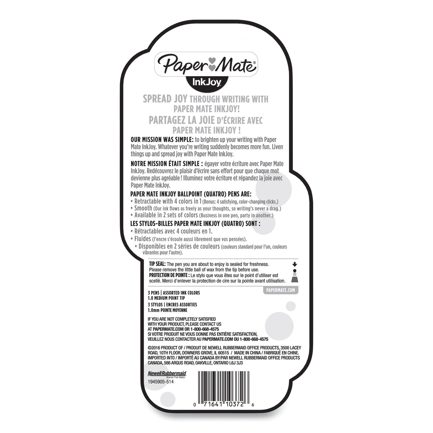 inkjoy-quatro-multi-function-ballpoint-pen-retractable-medium-1mm-assorted-business-fashion-ink-and-barrel-colors-3-pack_pap1832419pk - 2