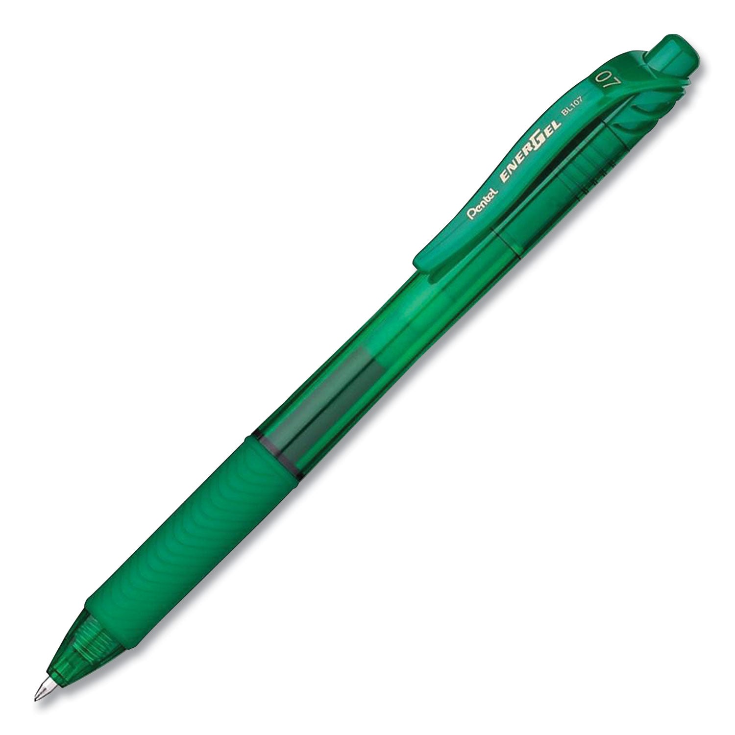 energel-x-gel-pen-retractable-medium-07-mm-green-ink-translucent-green-green-barrel-dozen_penbl107ddz - 2