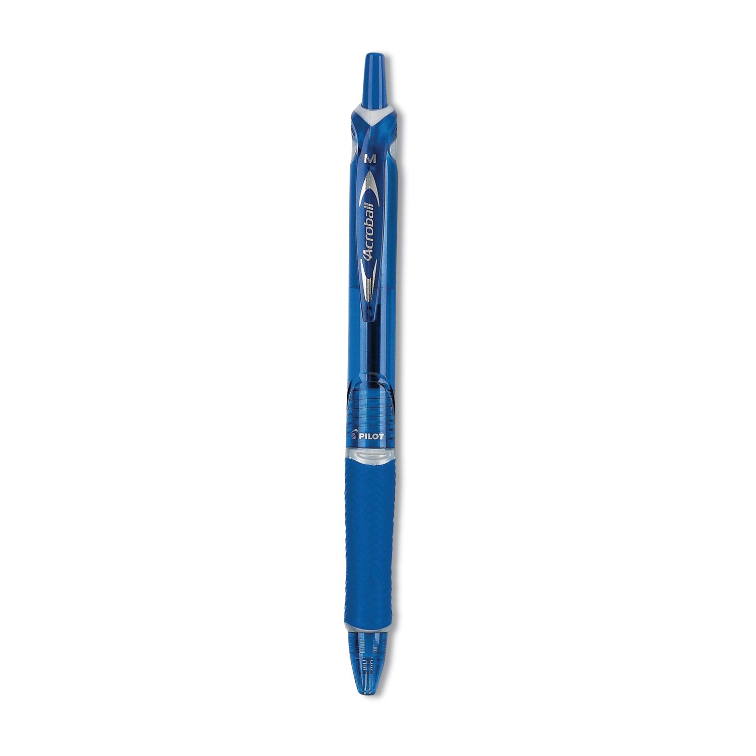 Acroball Colors Advanced Ink Hybrid Gel Pen, Retractable, Medium 1 mm, Blue Ink, Translucent Blue/Blue Barrel, Dozen -