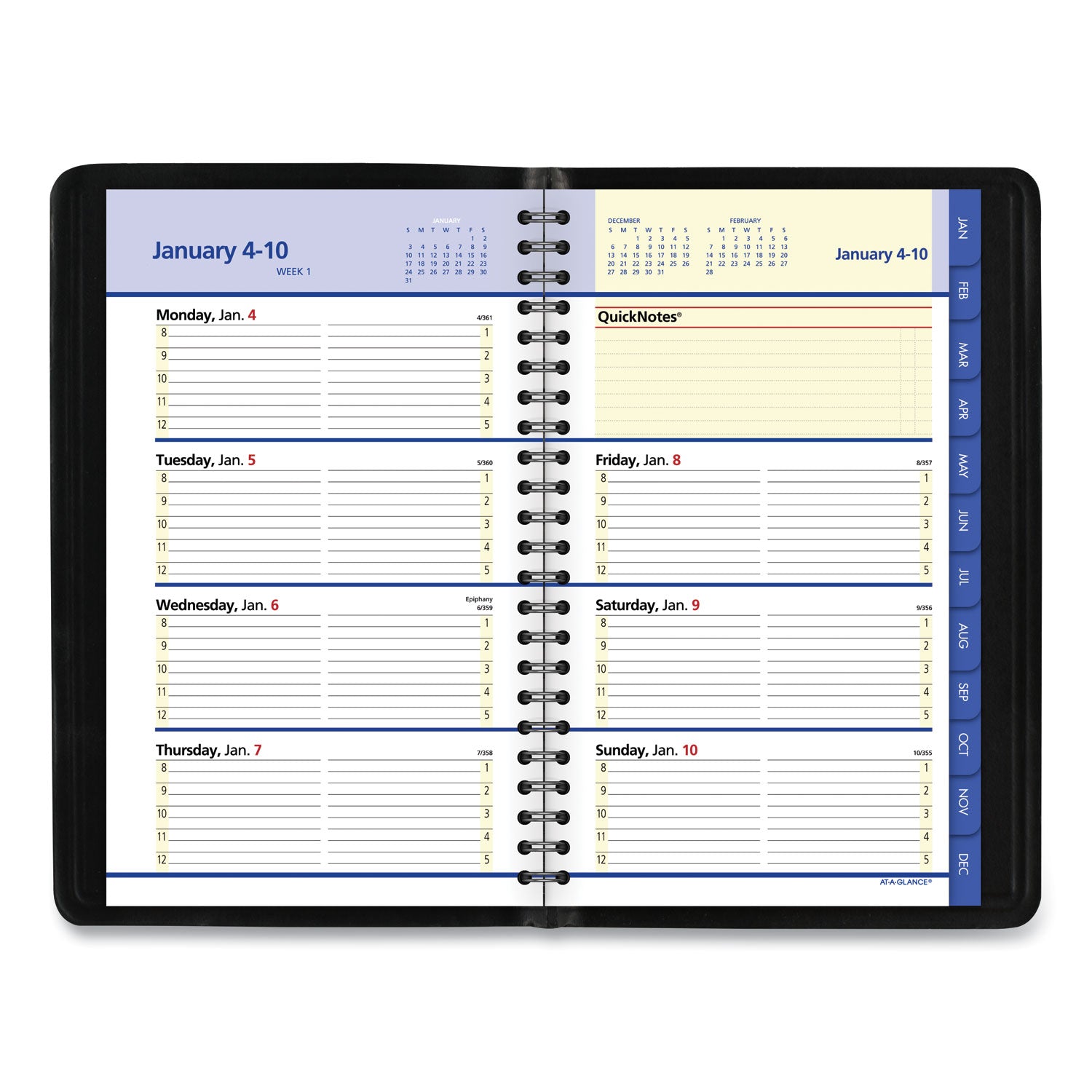 quicknotes-weekly-block-format-appointment-book-85-x-55-black-cover-12-month-jan-to-dec-2024_aag760205 - 2
