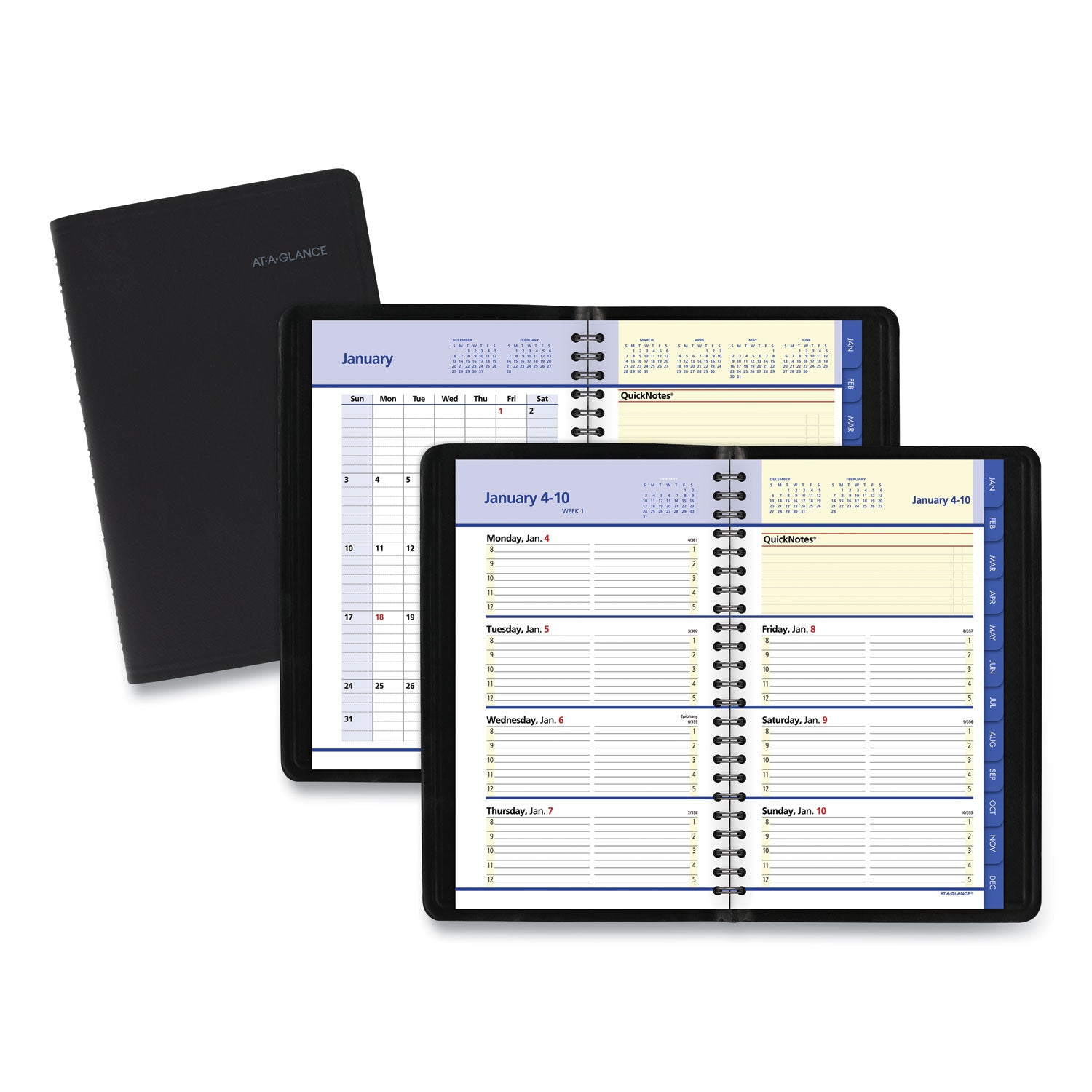 quicknotes-weekly-block-format-appointment-book-85-x-55-black-cover-12-month-jan-to-dec-2024_aag760205 - 1