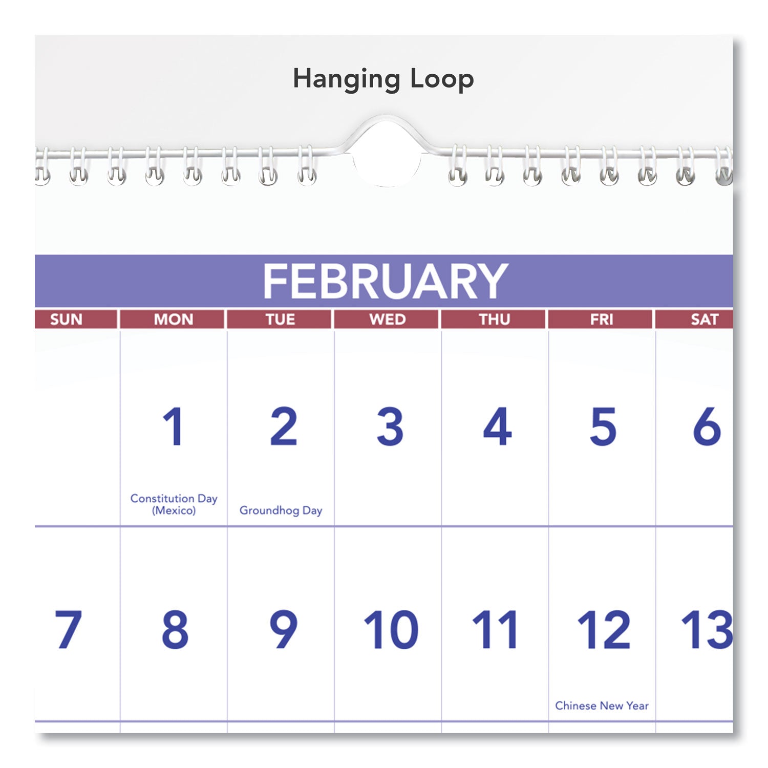 Deluxe Three-Month Reference Wall Calendar, Horizontal Orientation, 24 x 12, White Sheets, 15-Month (Dec-Feb): 2023 to 2025 - 2