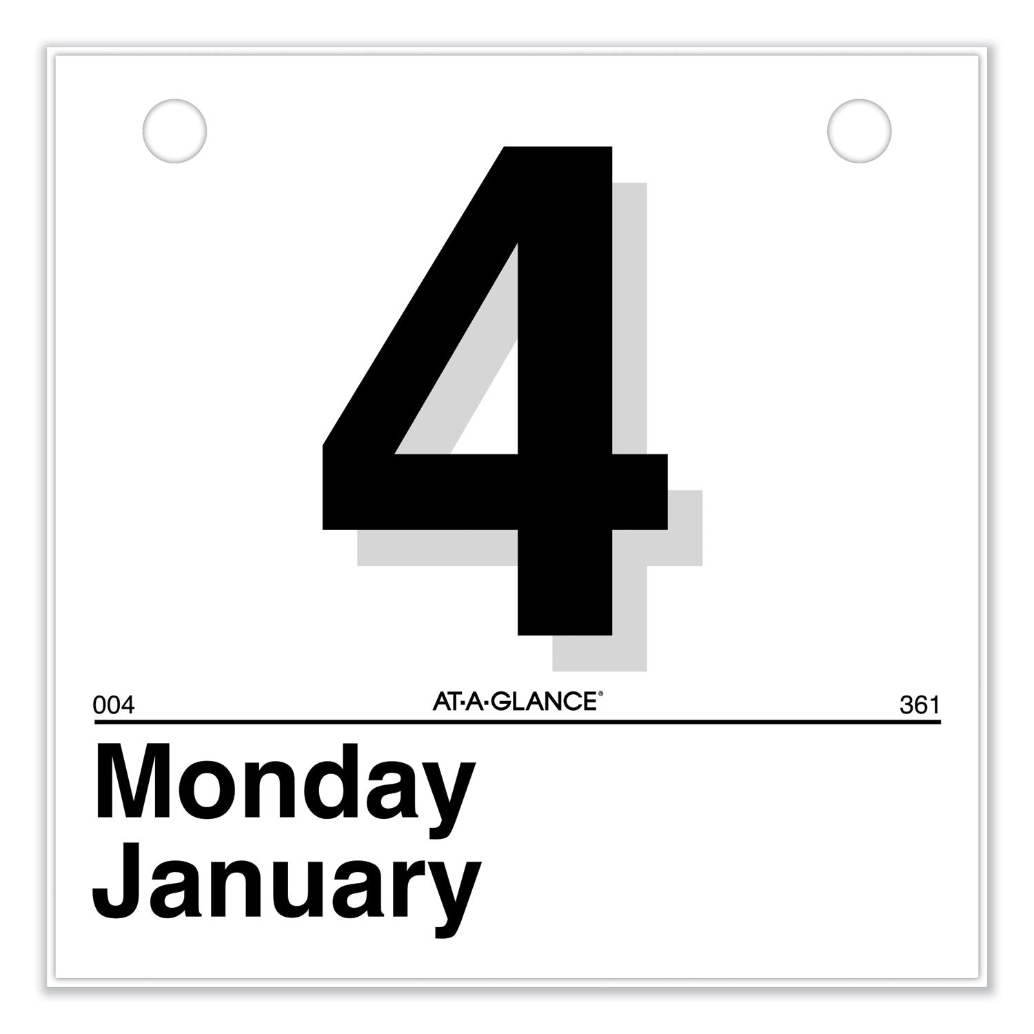 Today Is Daily Wall Calendar Refill, 6 x 6, White Sheets, 12-Month (Jan to Dec): 2024 - 1