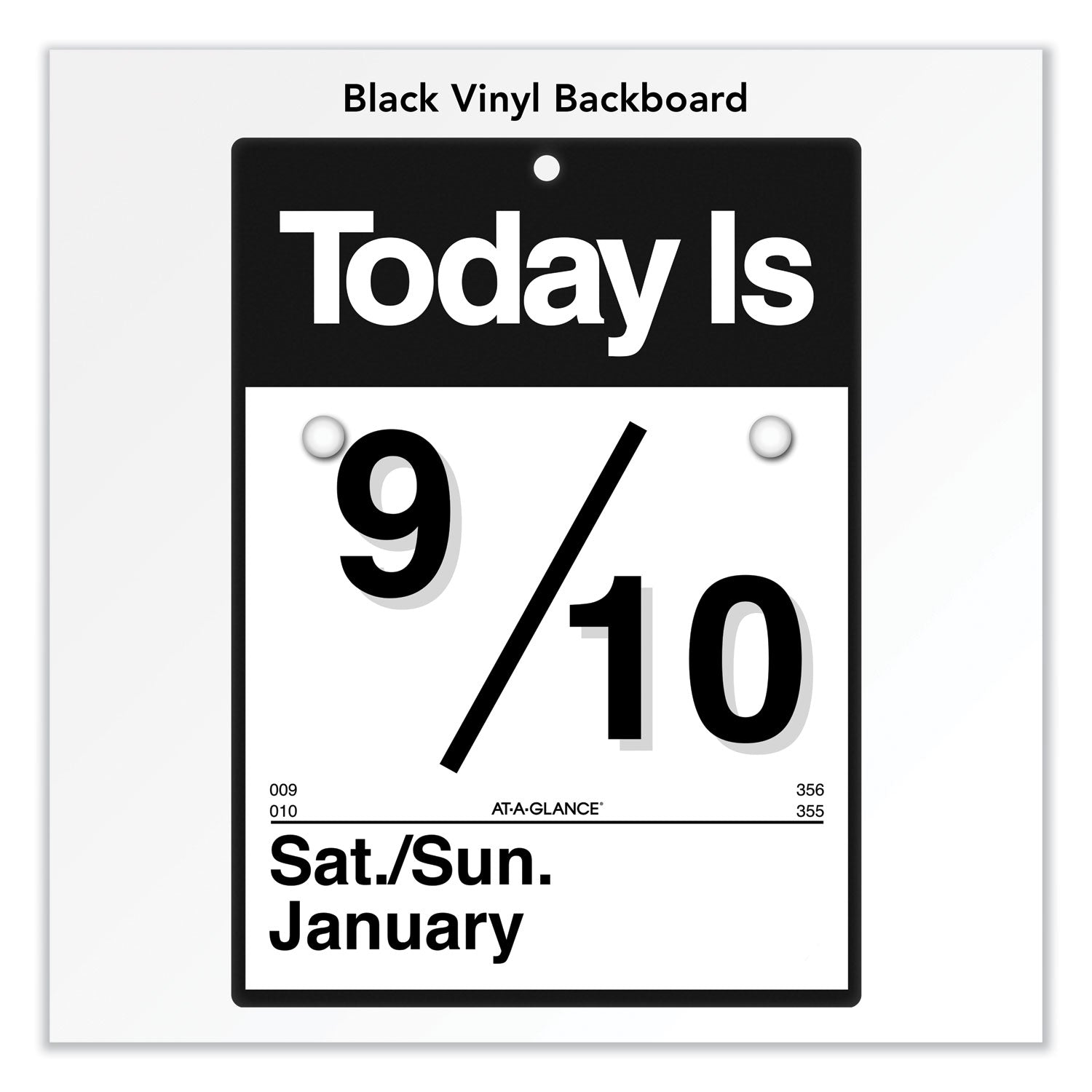 At-A-Glance "Today Is"Wall Calendar - Small Size - Julian Dates - Daily - 12 Month - January 2024 - December 2024 - 1 Day Single Page Layout - 6" x 6" White Sheet - White - Poly, Paper - Eyelet, Unruled Daily Block - 1 Each - 2