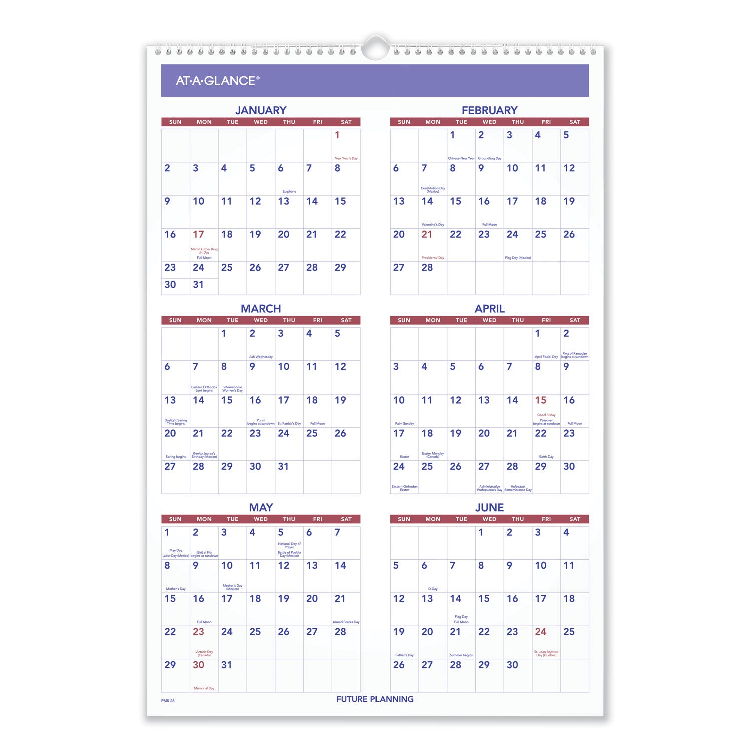Three-Month Wall Calendar, 15.5 x 22.75, White Sheets, 12-Month (Jan to Dec): 2024 -