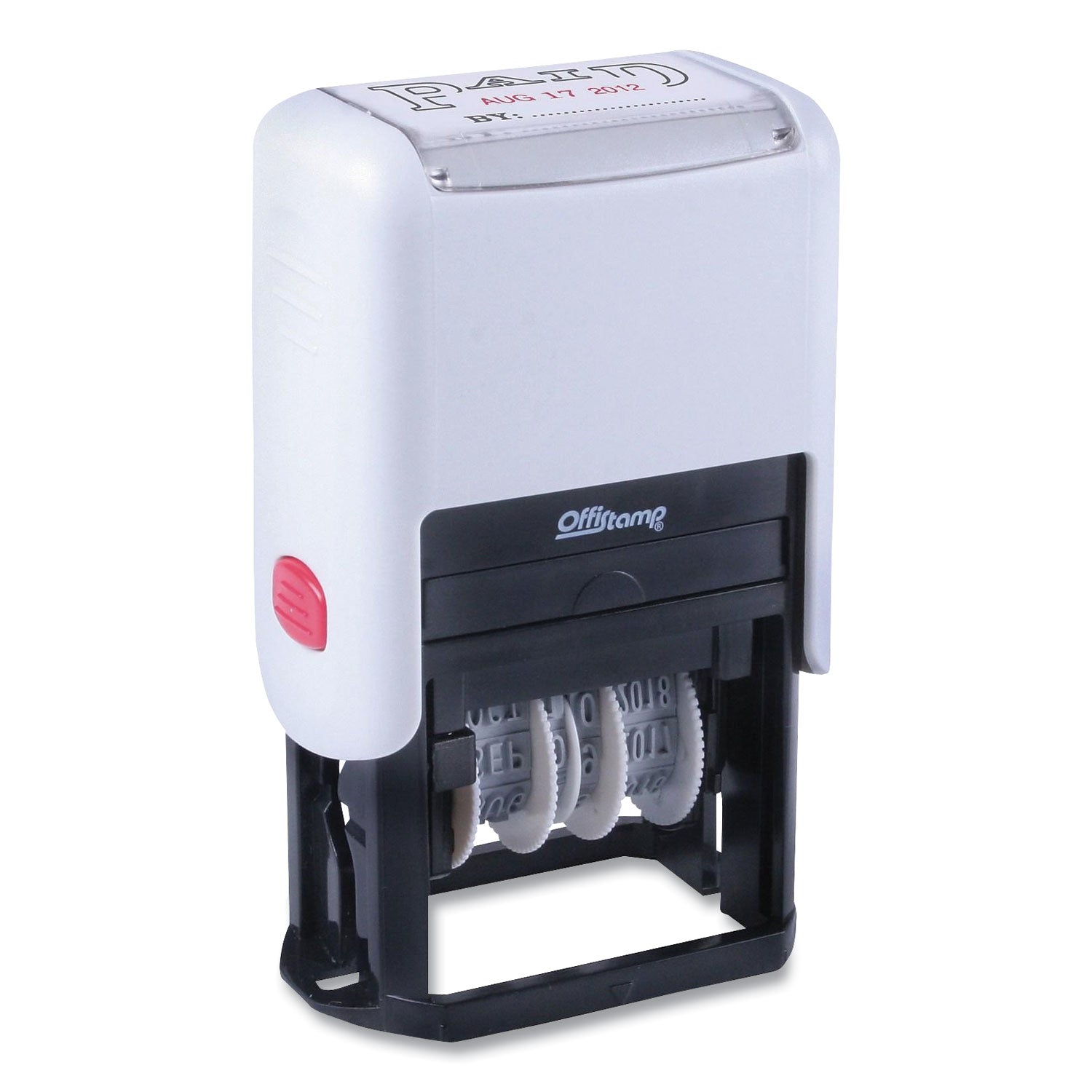 self-inking-message-stamp-with-blank-by-line-12-years-paid-163-x-088-black-red-ink_mkg034508 - 1