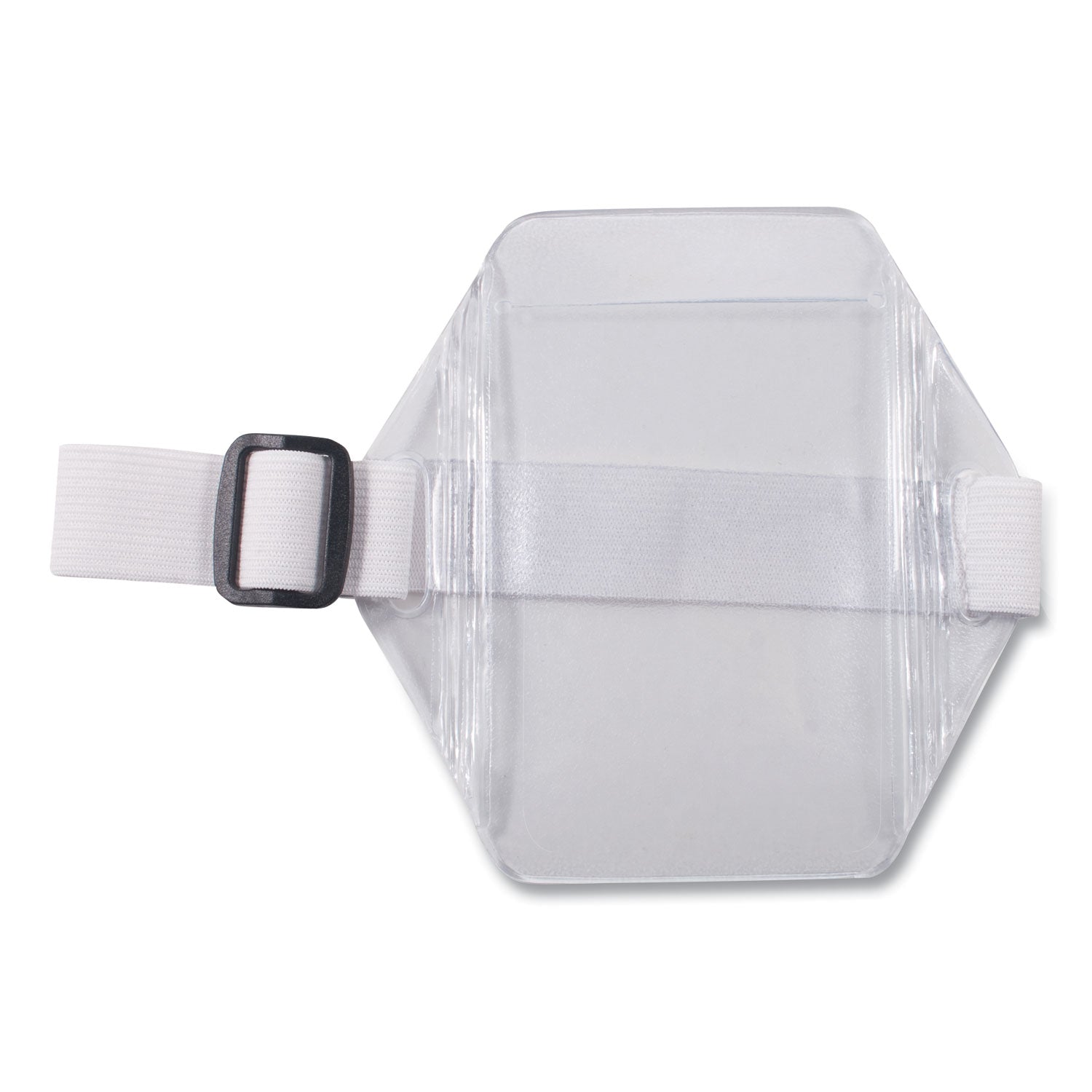 Arm Band Badge Holders, Vertical, Transparent Frost 5" x 5" Holder, 2.75" x 4" Insert, 12/Pack -