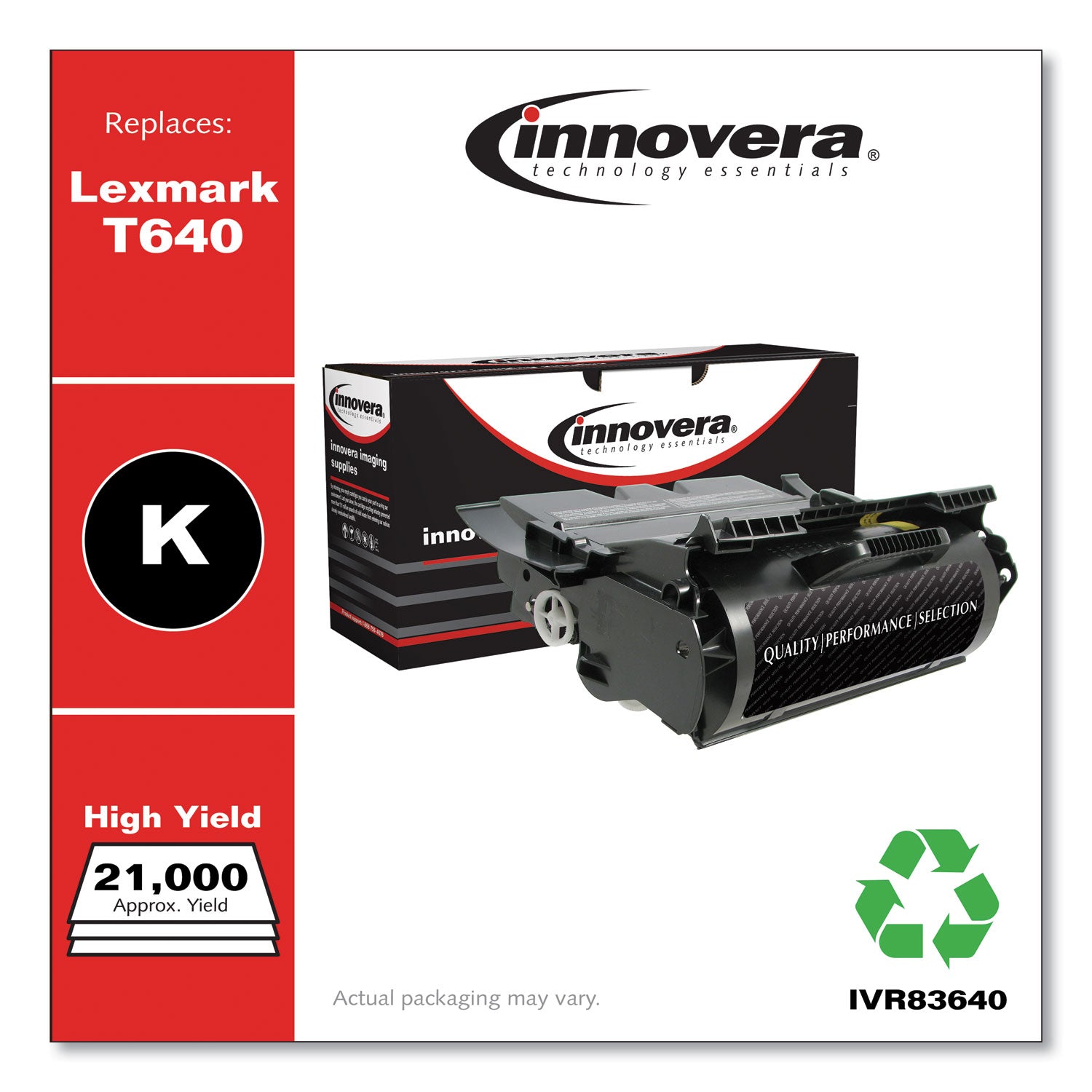 Remanufactured Black High-Yield Toner, Replacement for T640, 21,000 Page-Yield -