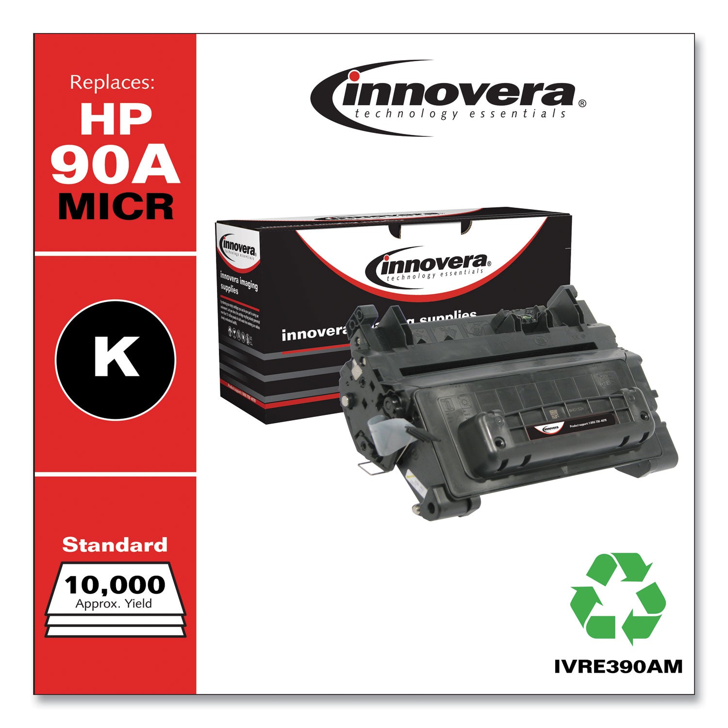 Remanufactured Black MICR Toner, Replacement for 90AM (CE390AM), 10,000 Page-Yield, Ships in 1-3 Business Days -