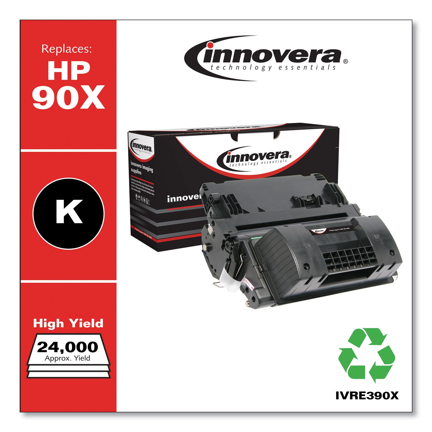 Remanufactured Black High-Yield Toner, Replacement for 90X (CE390X), 24,000 Page-Yield - 2