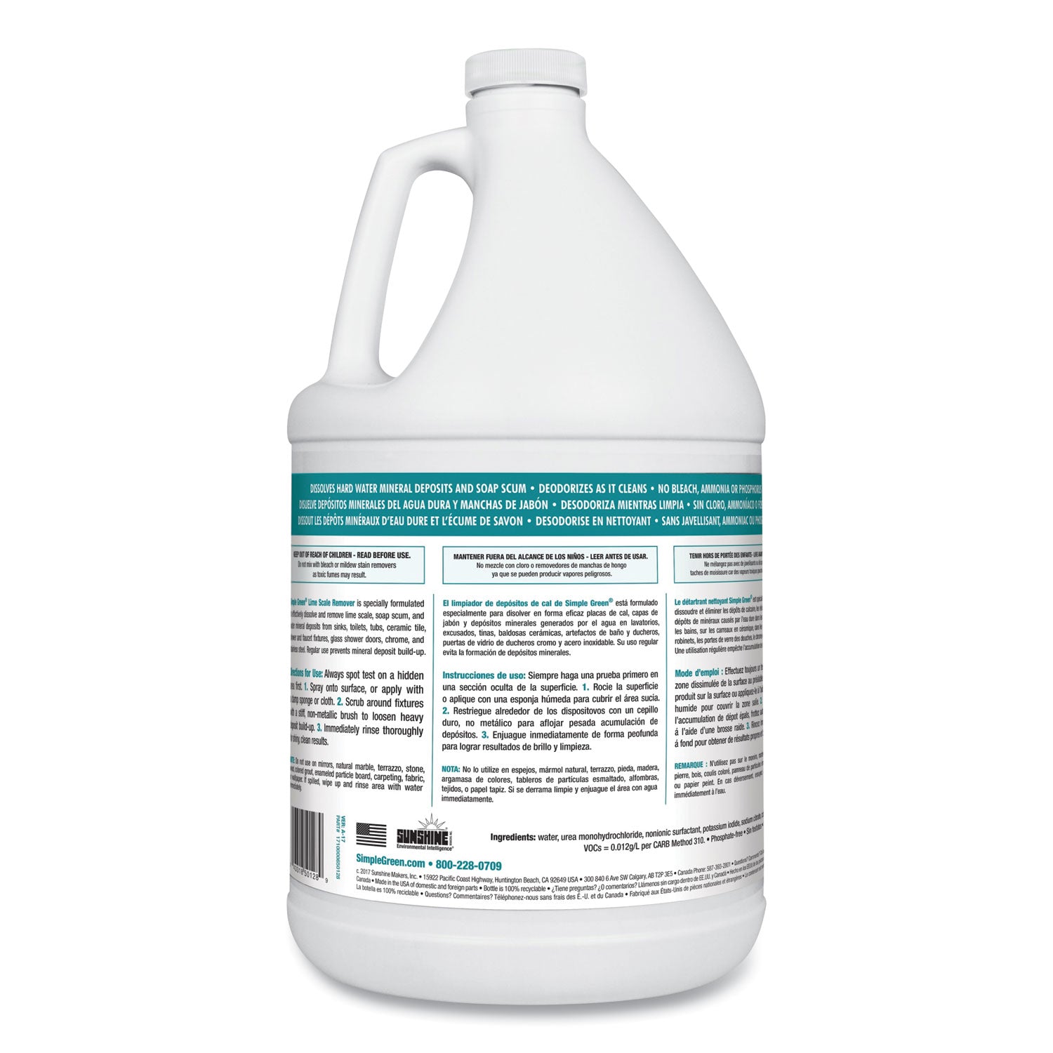 Lime Scale Remover, Wintergreen, 1 gal, Bottle, 6/Carton -