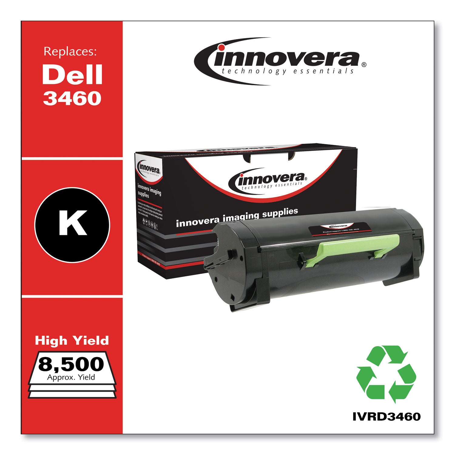 Remanufactured Black High-Yield Toner, Replacement for 331-9806, 8,500 Page-Yield -