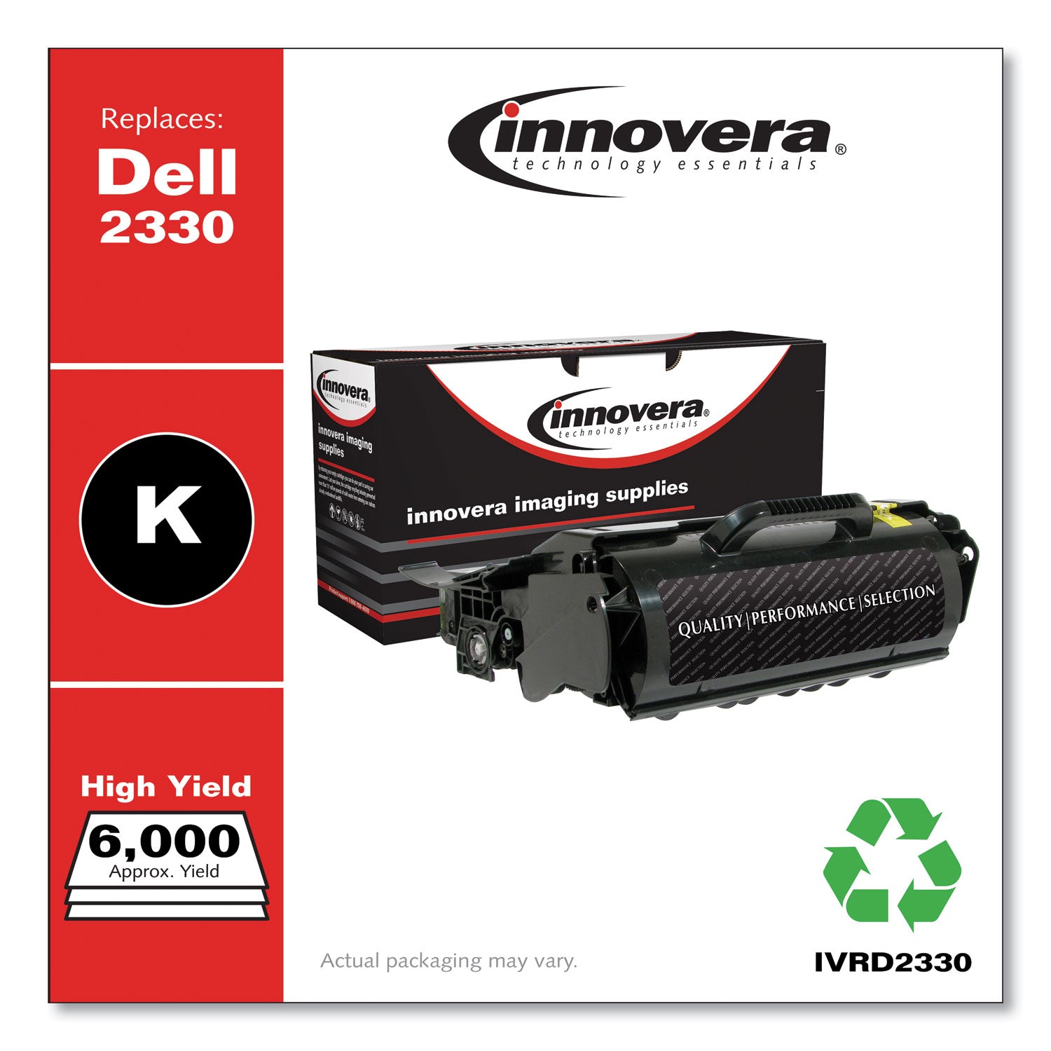 Remanufactured Black High-Yield Toner, Replacement for 330-2666, 6,000 Page-Yield -