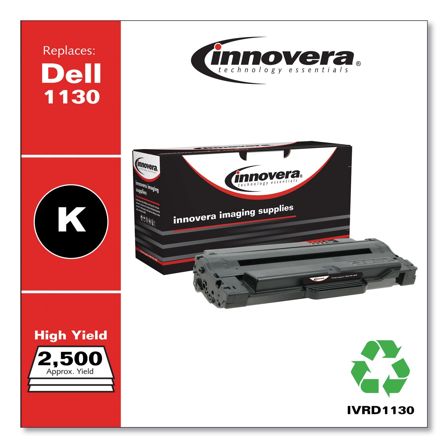 Remanufactured Black Toner, Replacement for 330-9523, 2,500 Page-Yield -