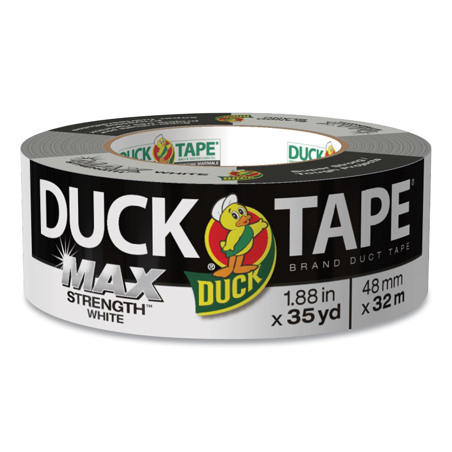 MAX Duct Tape, 3" Core, 1.88" x 35 yds, White -