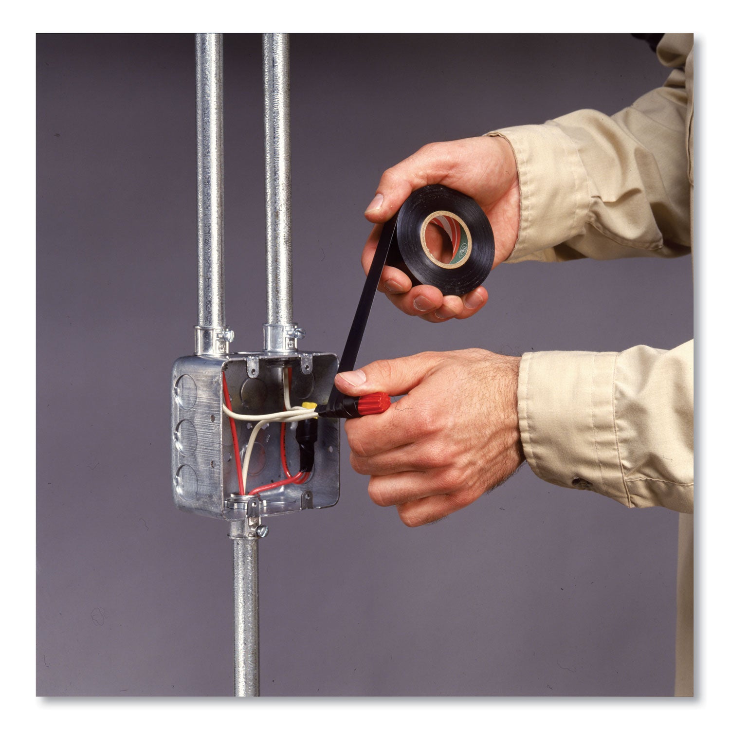 Electrical Tape, 1" Core, 0.75" x 12 ft, Assorted Colors, 5/Pack -