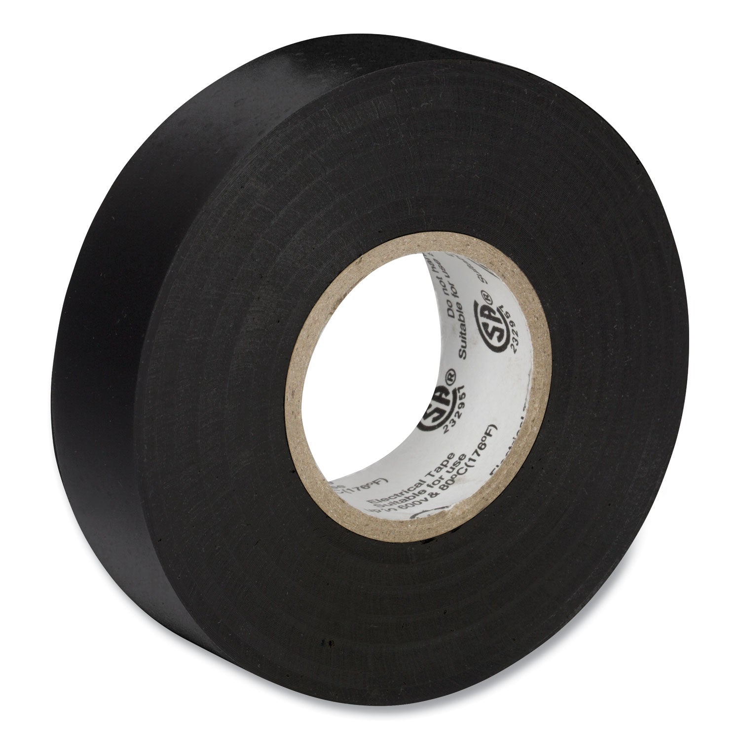 Pro Electrical Tape, 1" Core, 0.75" x 66 ft, Black -