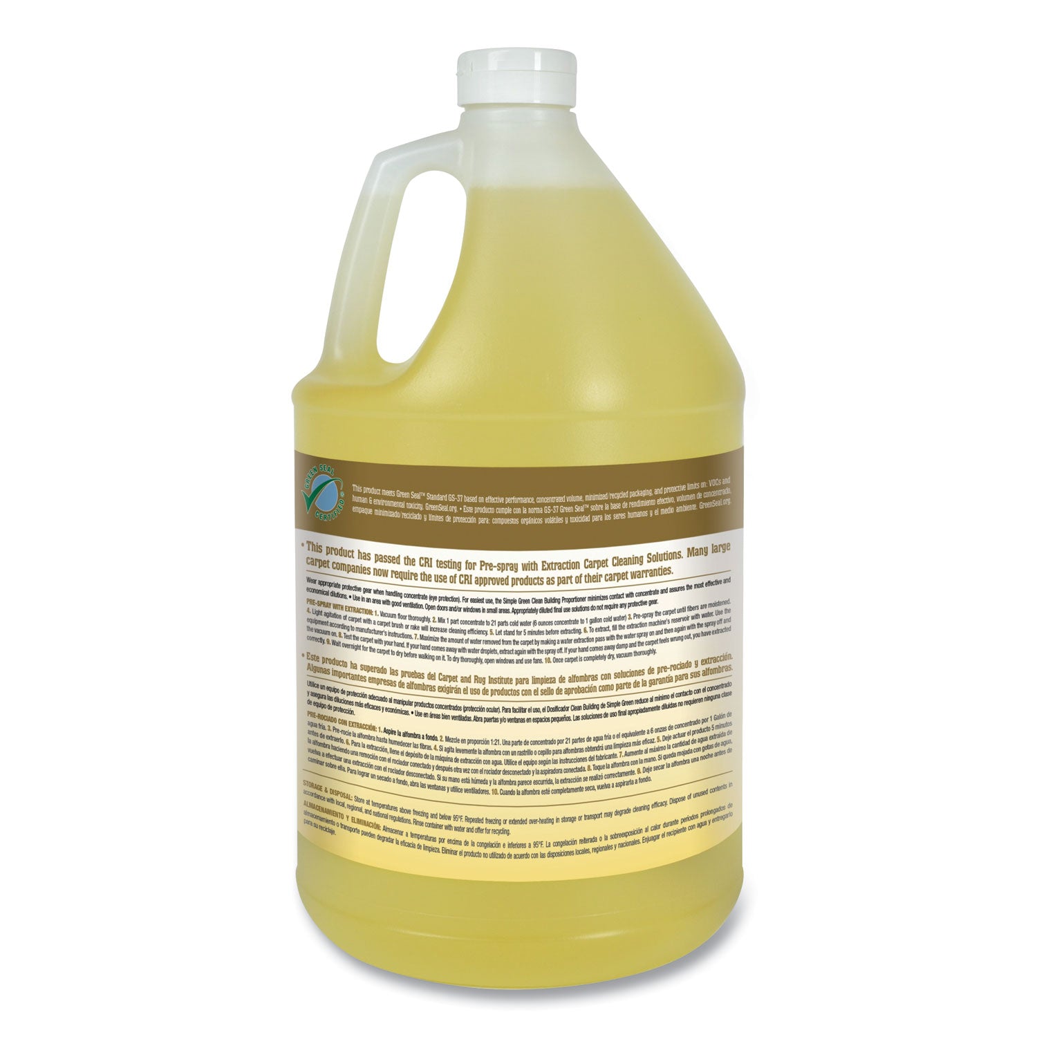 Clean Building Carpet Cleaner Concentrate, Unscented, 1gal Bottle -