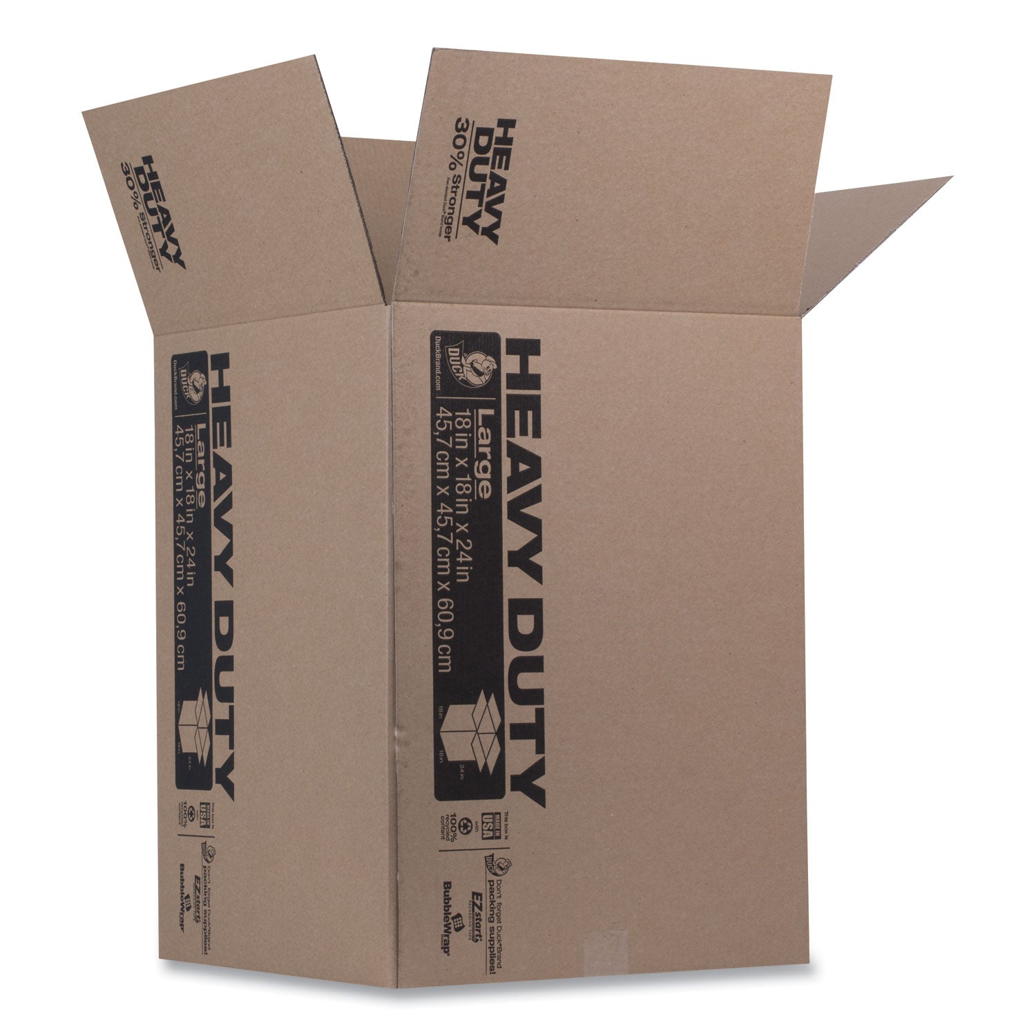 Heavy-Duty Boxes, Regular Slotted Container (RSC), 18" x 18" x 24", Brown -