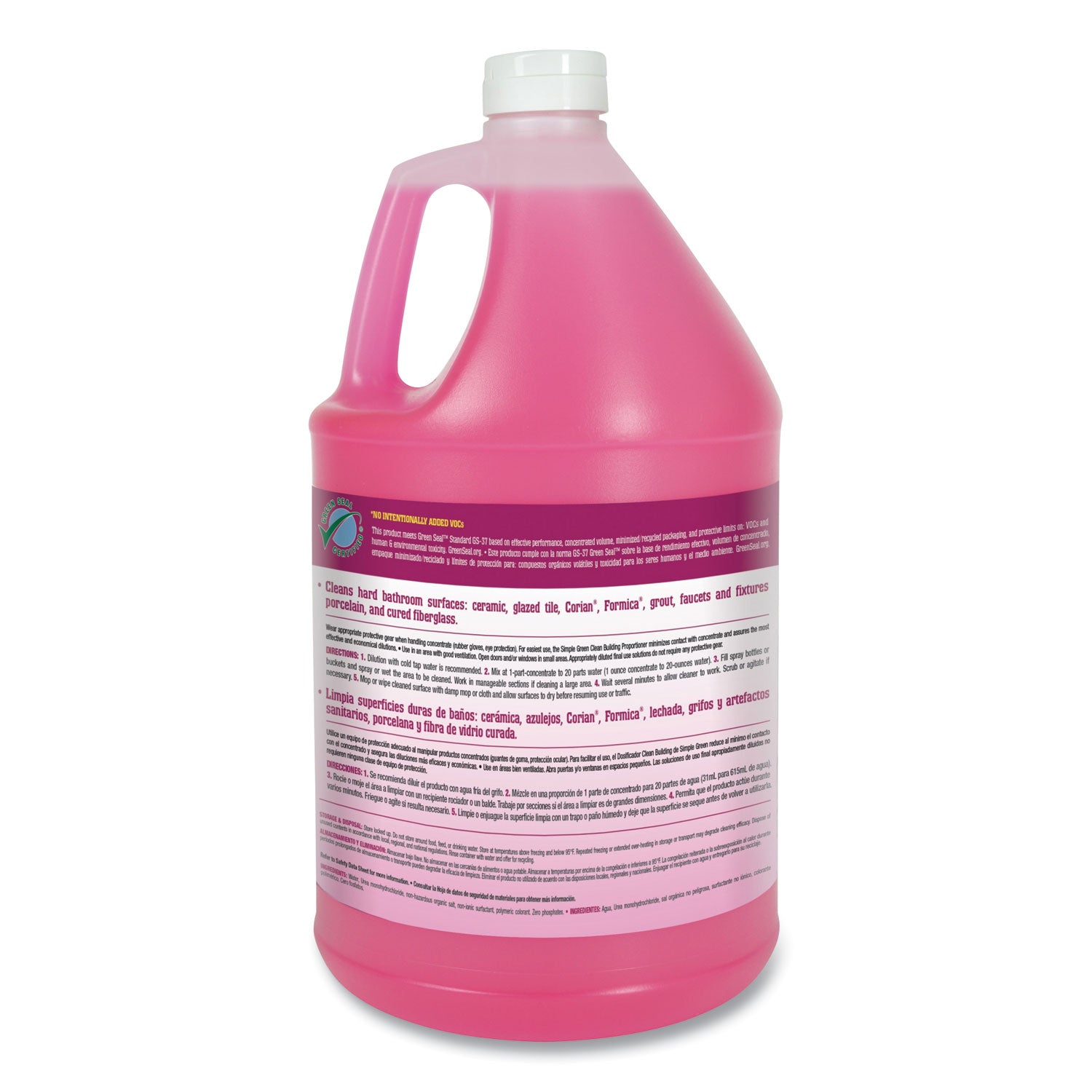 Clean Building Bathroom Cleaner Concentrate, Unscented, 1gal Bottle -