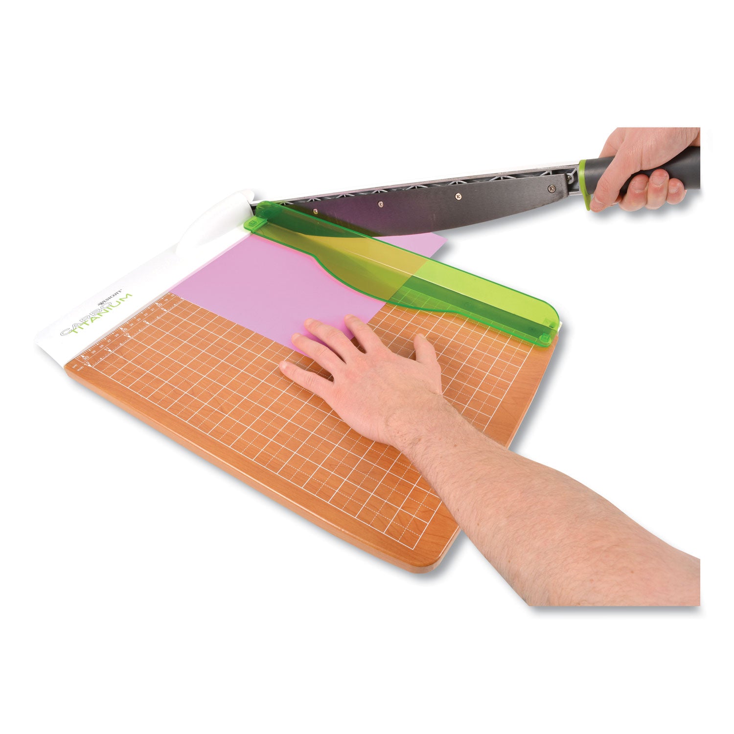 carbotitanium-guillotine-paper-trimmer-30-sheets-15-cut-length-metal-wood-composite-base-15-x-25_acm16874 - 2