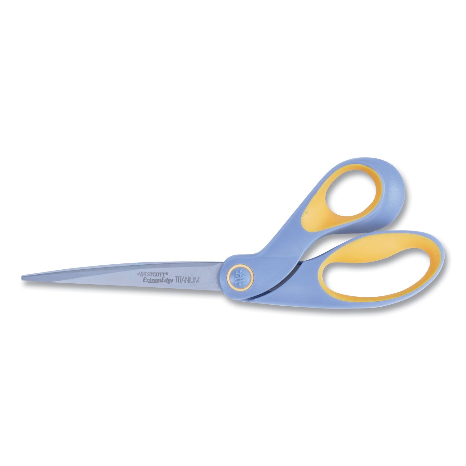 ExtremEdge Titanium Bent Scissors, 9" Long, 4.5" Cut Length, Gray/Yellow Offset Handle -