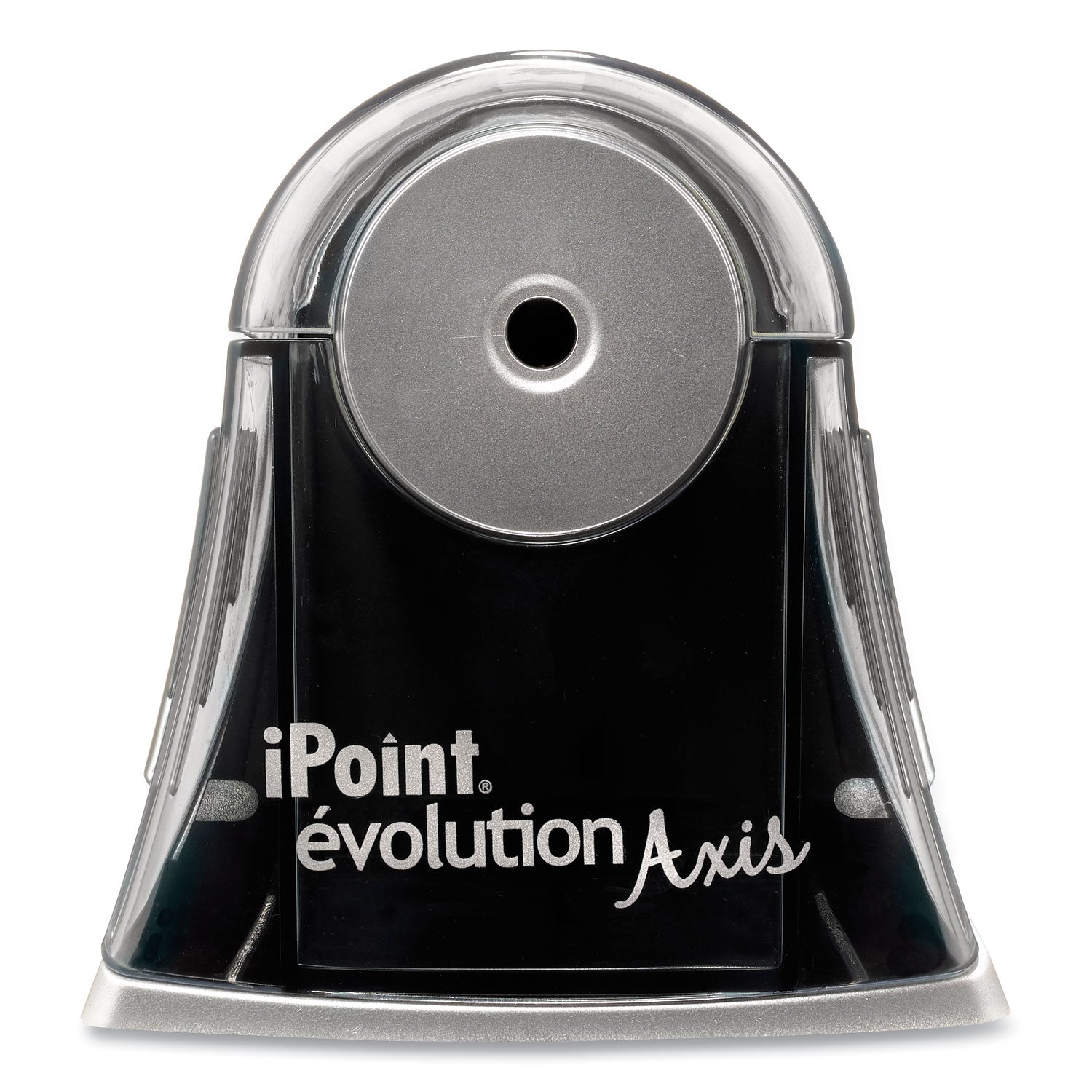 iPoint Evolution Axis Pencil Sharpener, AC-Powered, 4.25 x 7 x 4.75, Black/Silver -