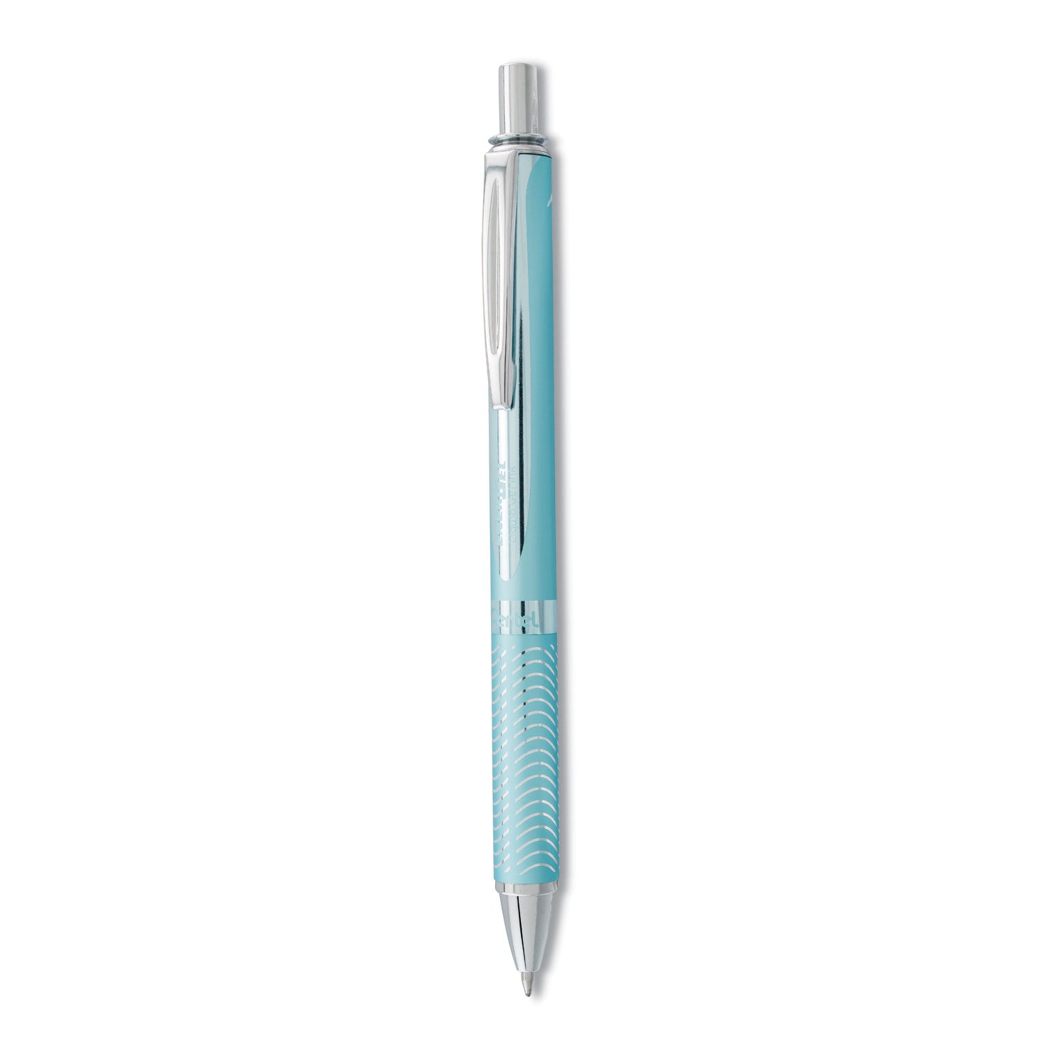 EnerGel Alloy RT Gel Pen, Retractable, Medium 0.7 mm, Black Ink, Aquamarine Barrel -